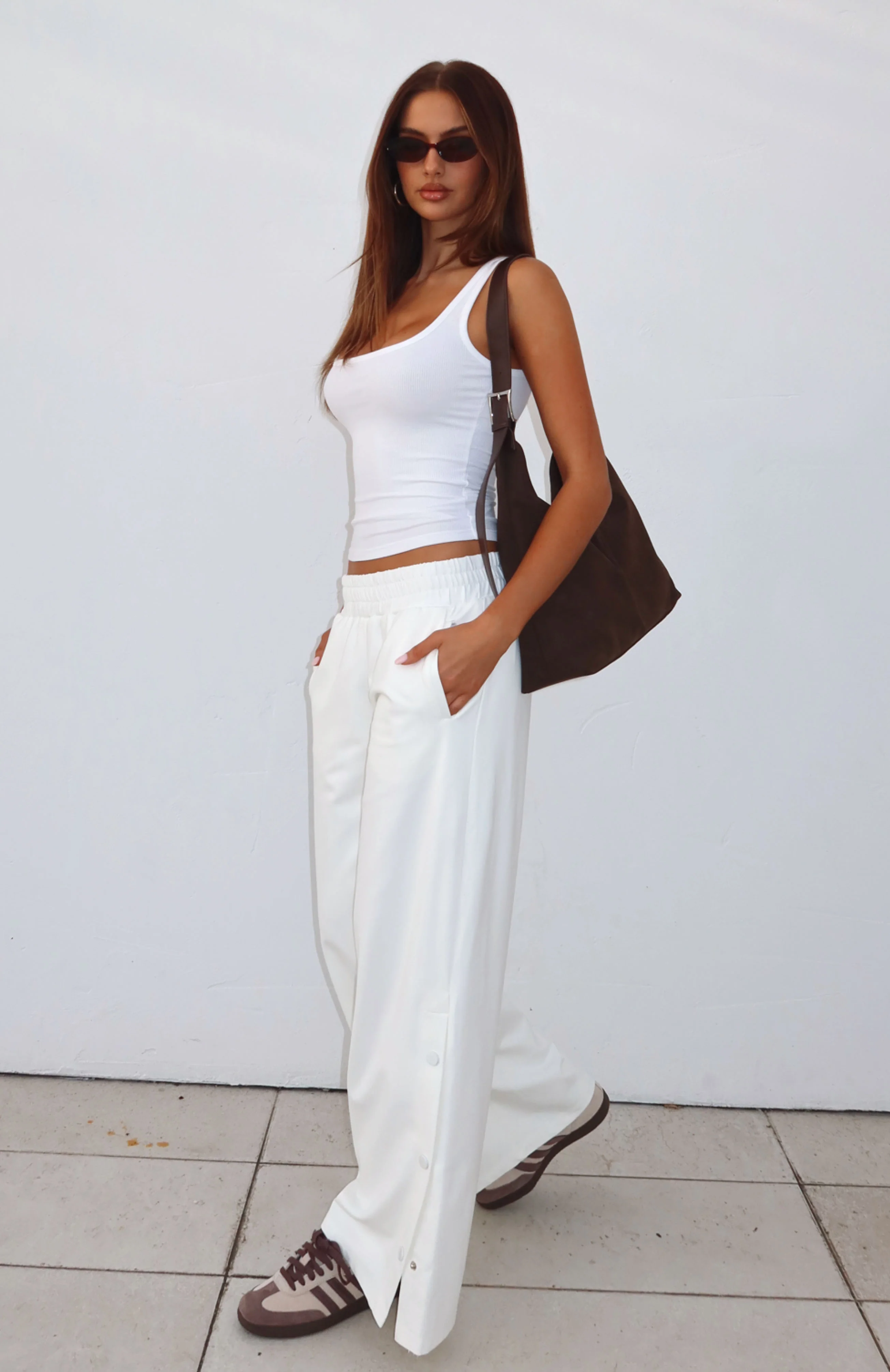 Our Bridges Burned Wide Leg Pants Cream