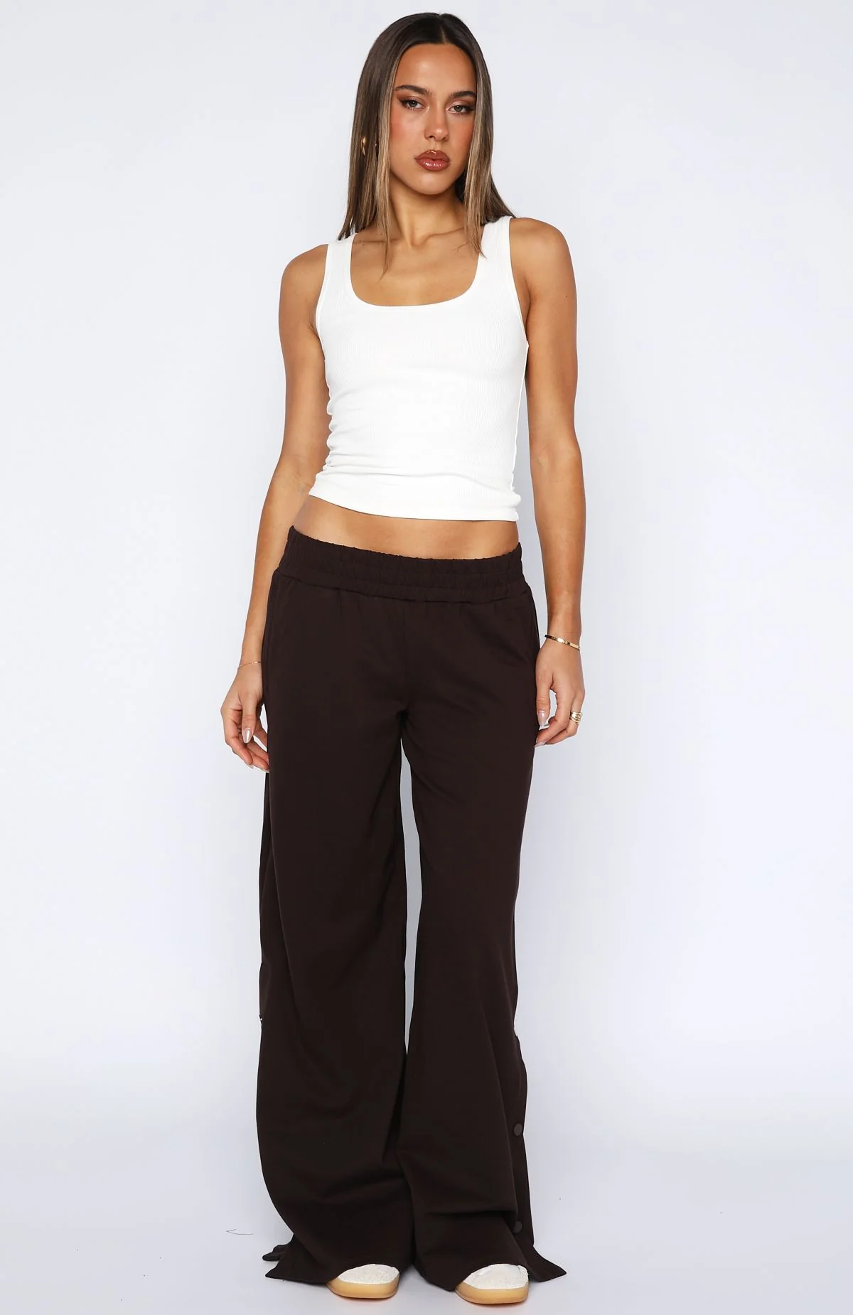 Our Bridges Burned Wide Leg Pants Chocolate