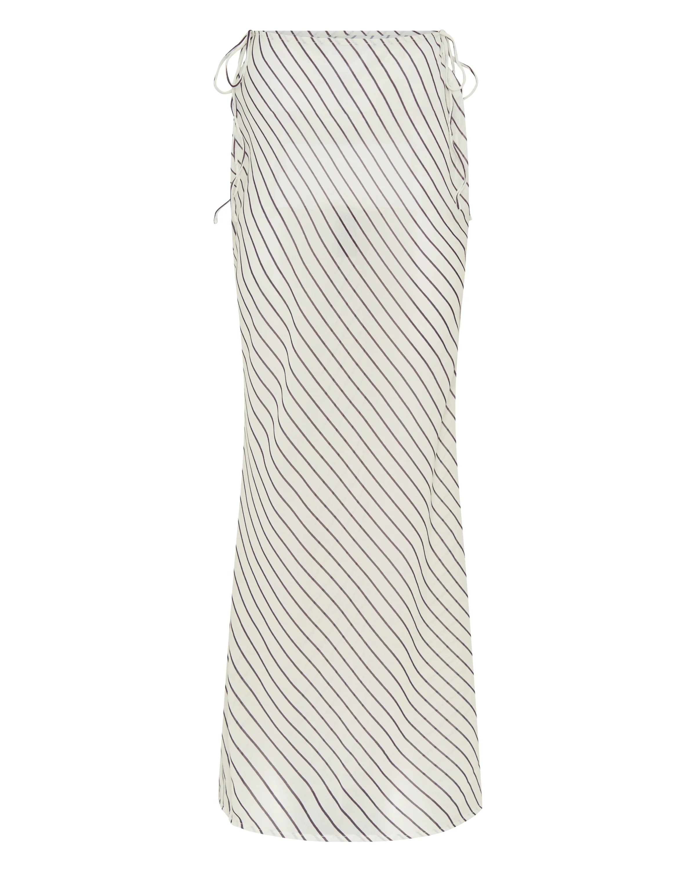 Luminous Maxi Skirt Cream/Choc Stripe