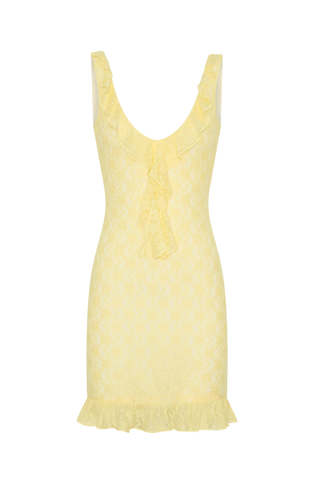 Take A Bow Mini Dress Lemon