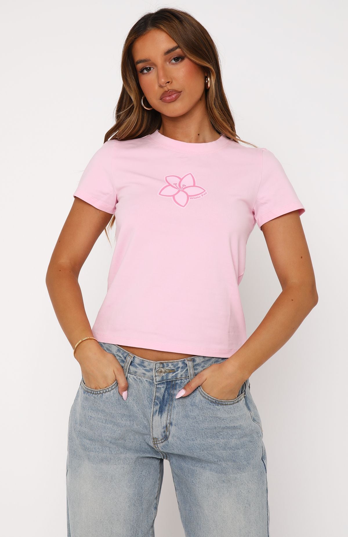 New Moment Relaxed Baby Tee Pink