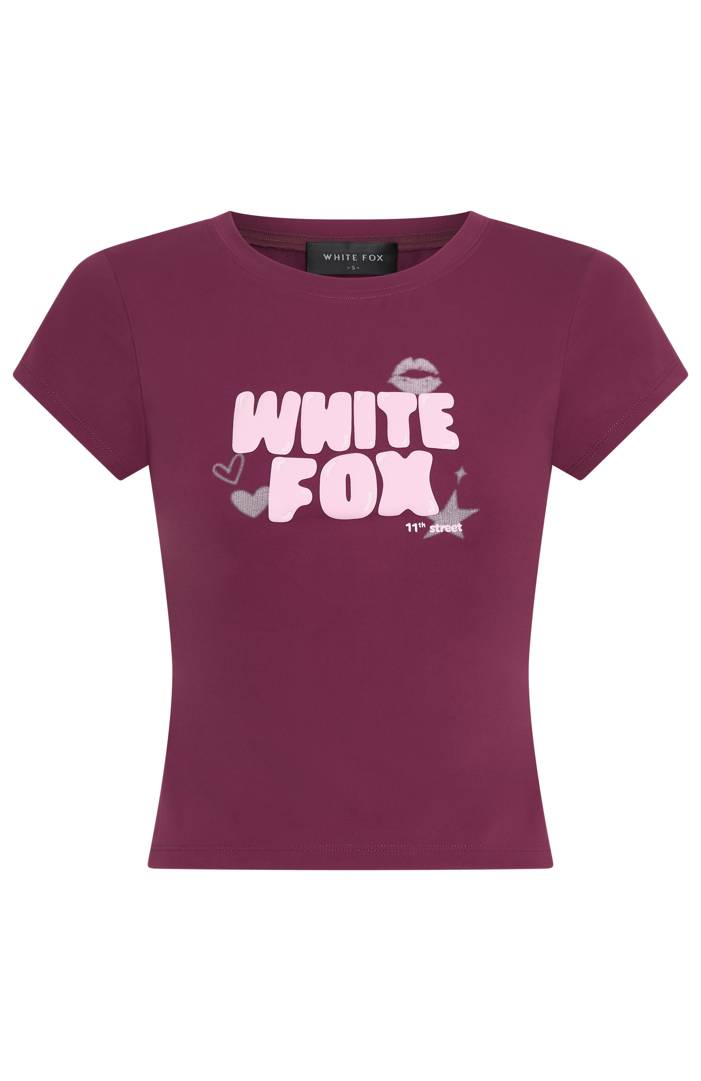 11th Street Sweet Kisses Baby Tee Very Berry