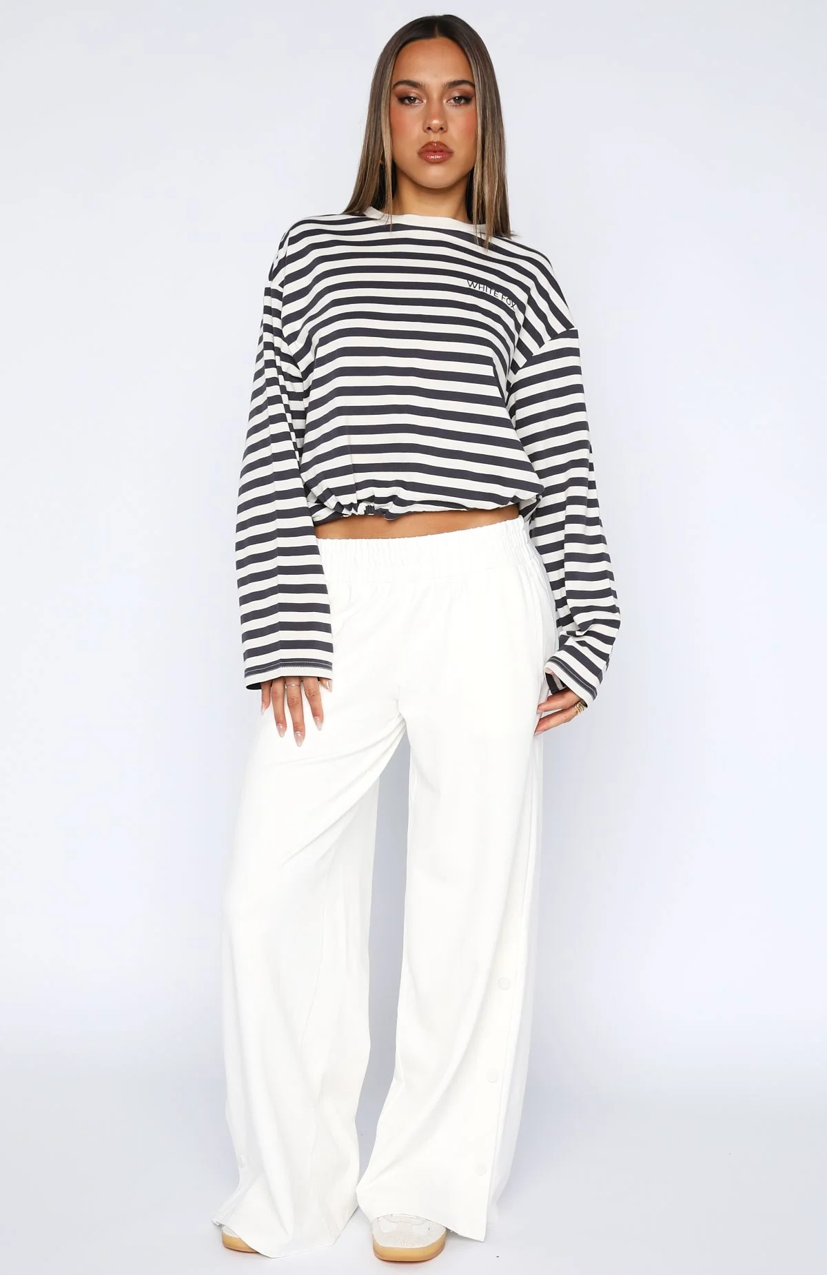 Our Bridges Burned Wide Leg Pants Cream