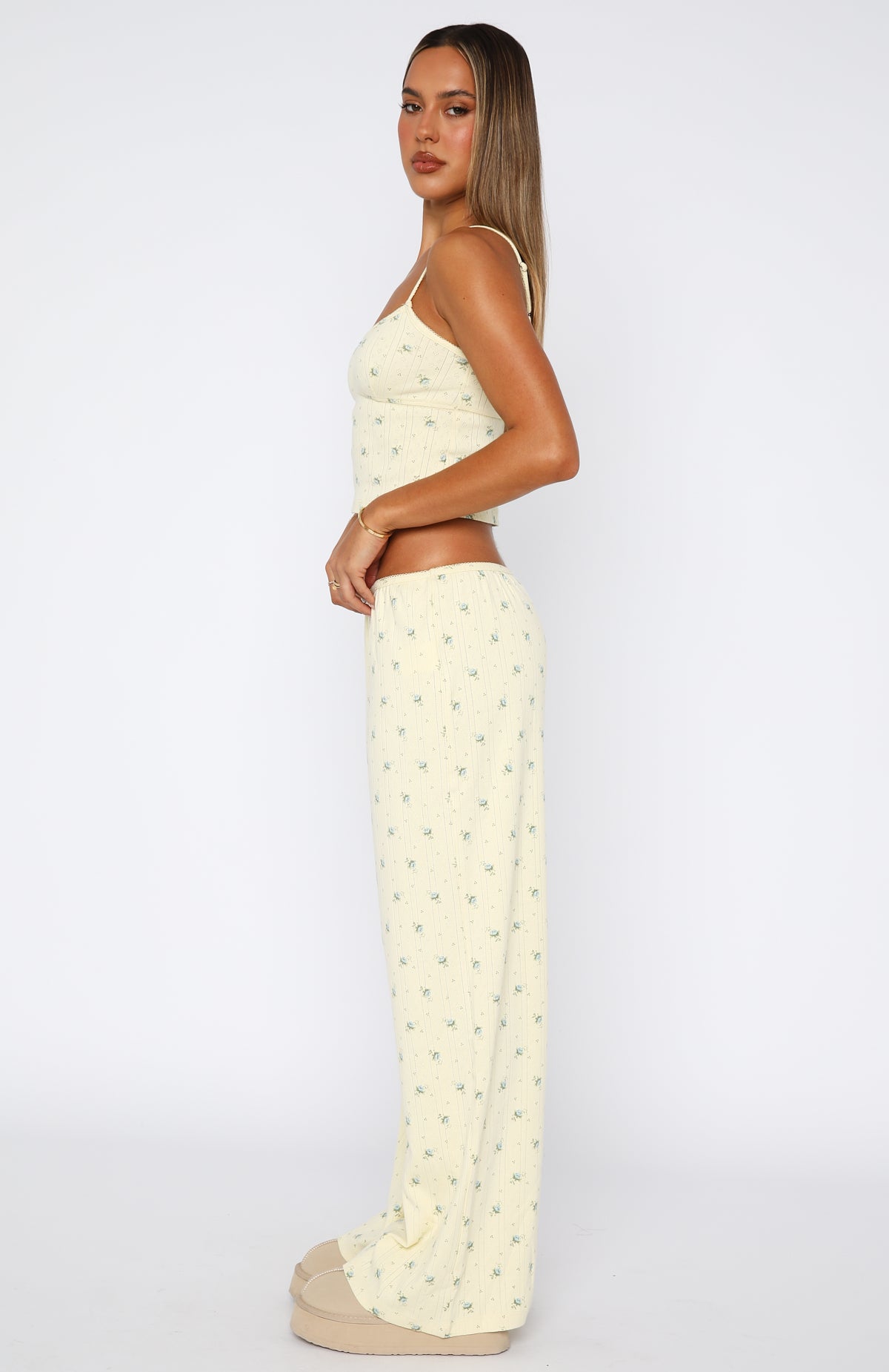 Snuggle Season Pyjama Pants Lemon Floral
