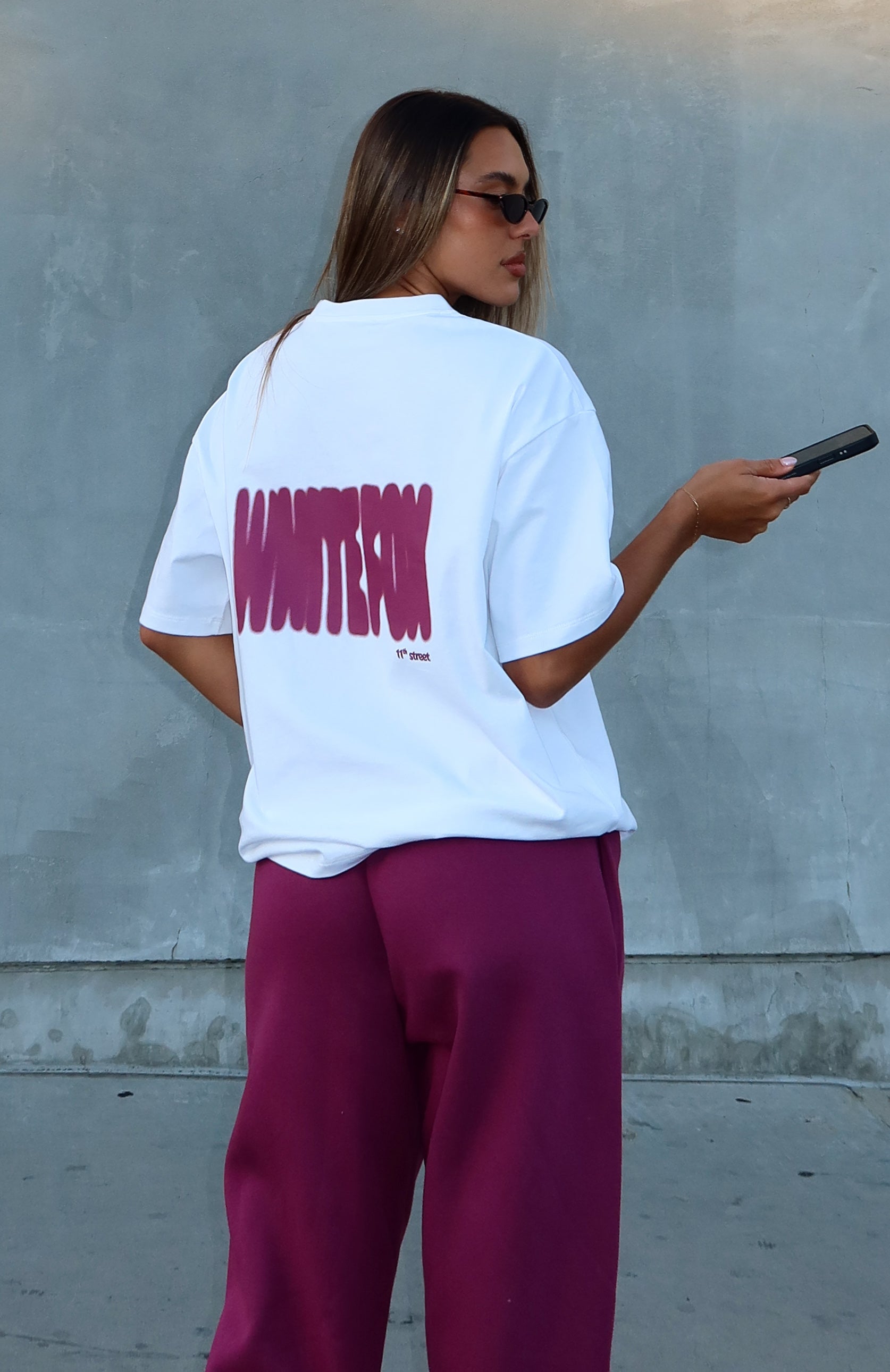 11th Street New York Or Nowhere Oversized Tee Berry Blast