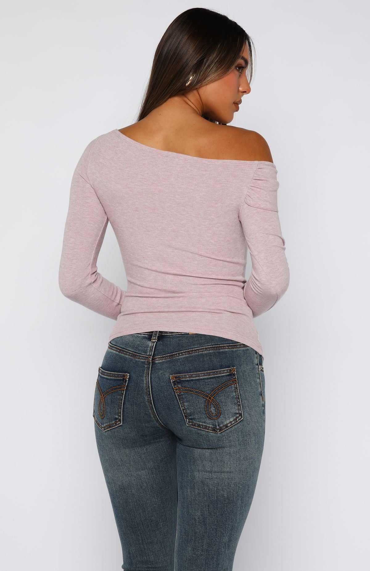 Swapping Digits Long Sleeve Top Soft Berry