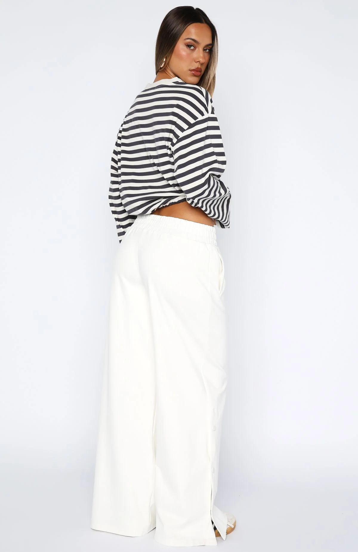 Our Bridges Burned Wide Leg Pants Cream