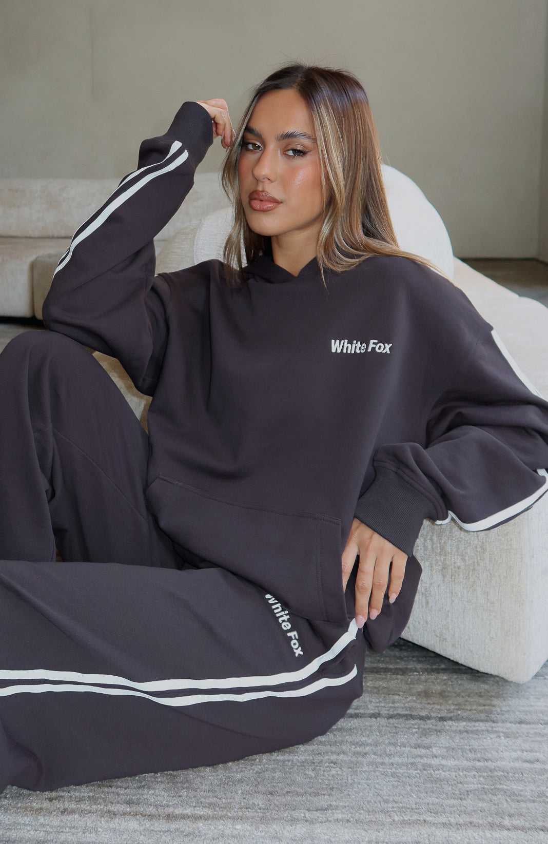 Star Student Oversized Hoodie Charcoal