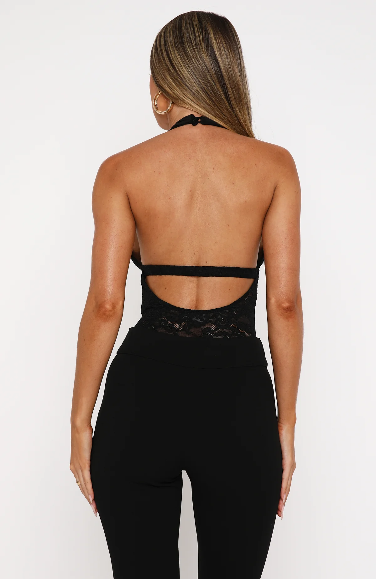 Like I Never Left Lace Bodysuit Black