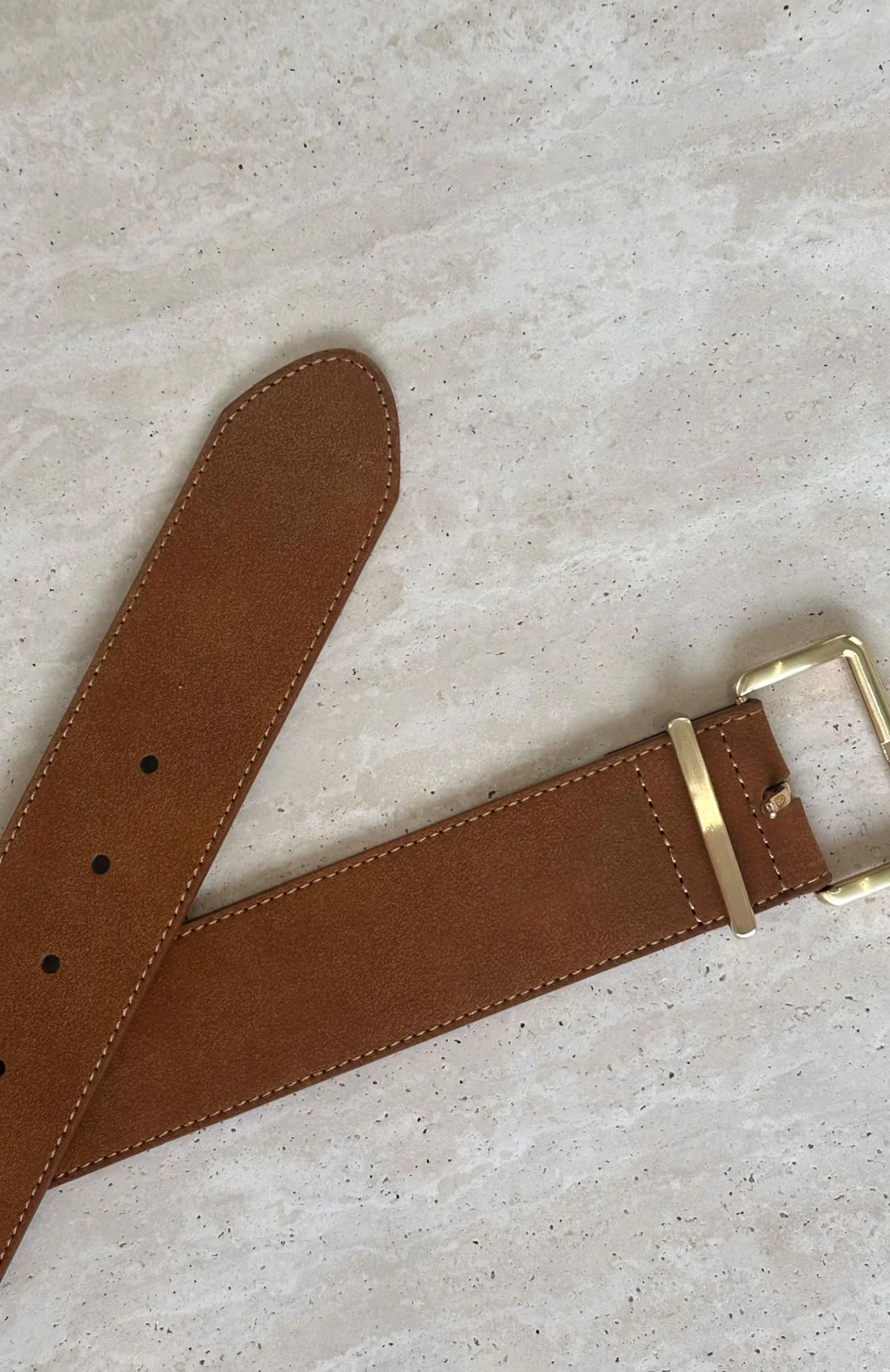 Robin Belt Tan Faux Suede