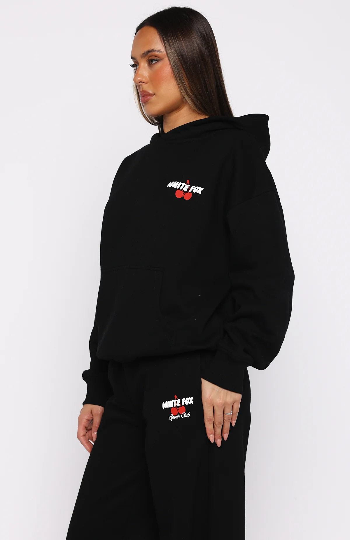Club 14 Cassie Boxy Hoodie Black