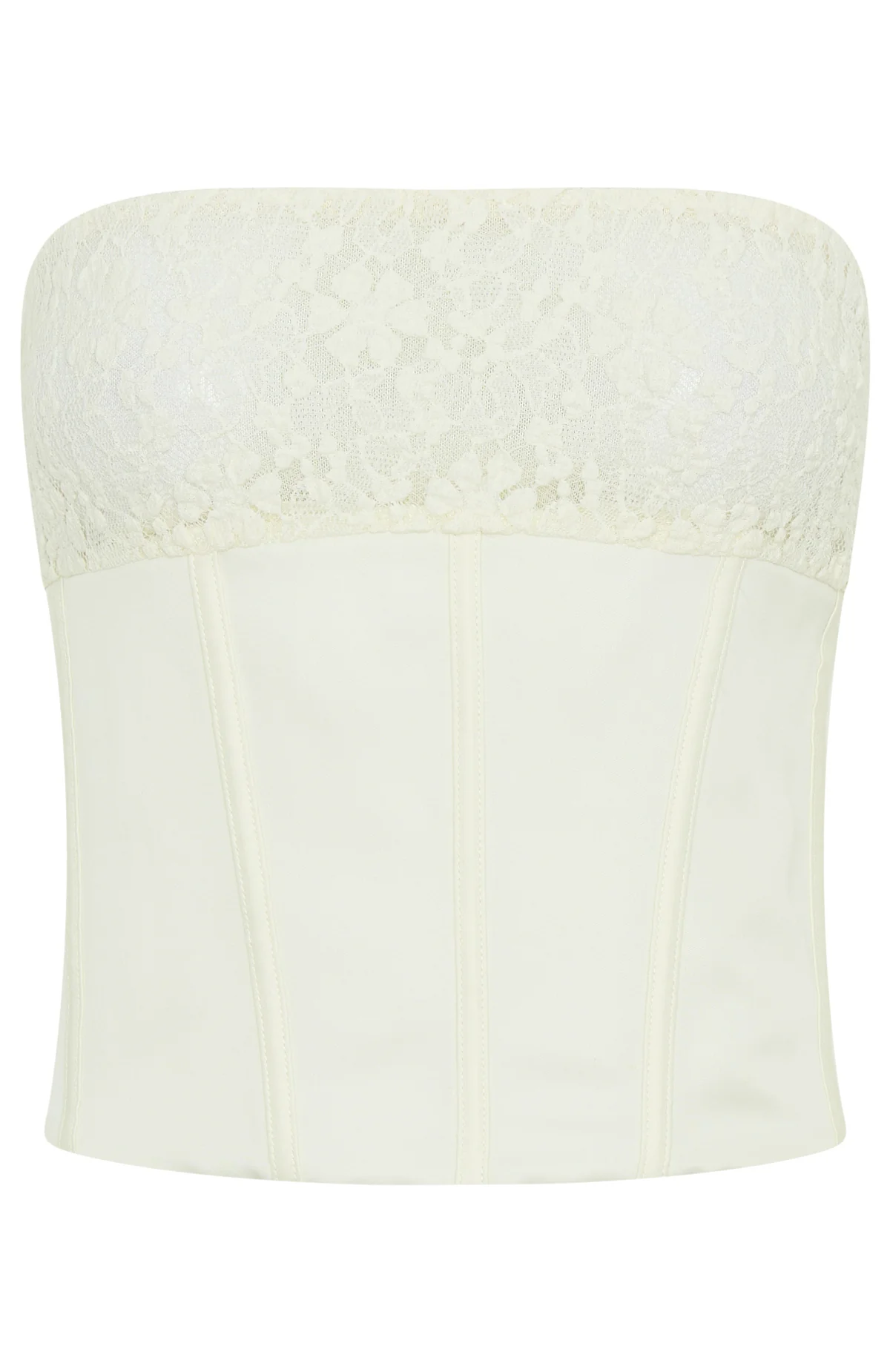 Leave An Impression Strapless Bustier Cream