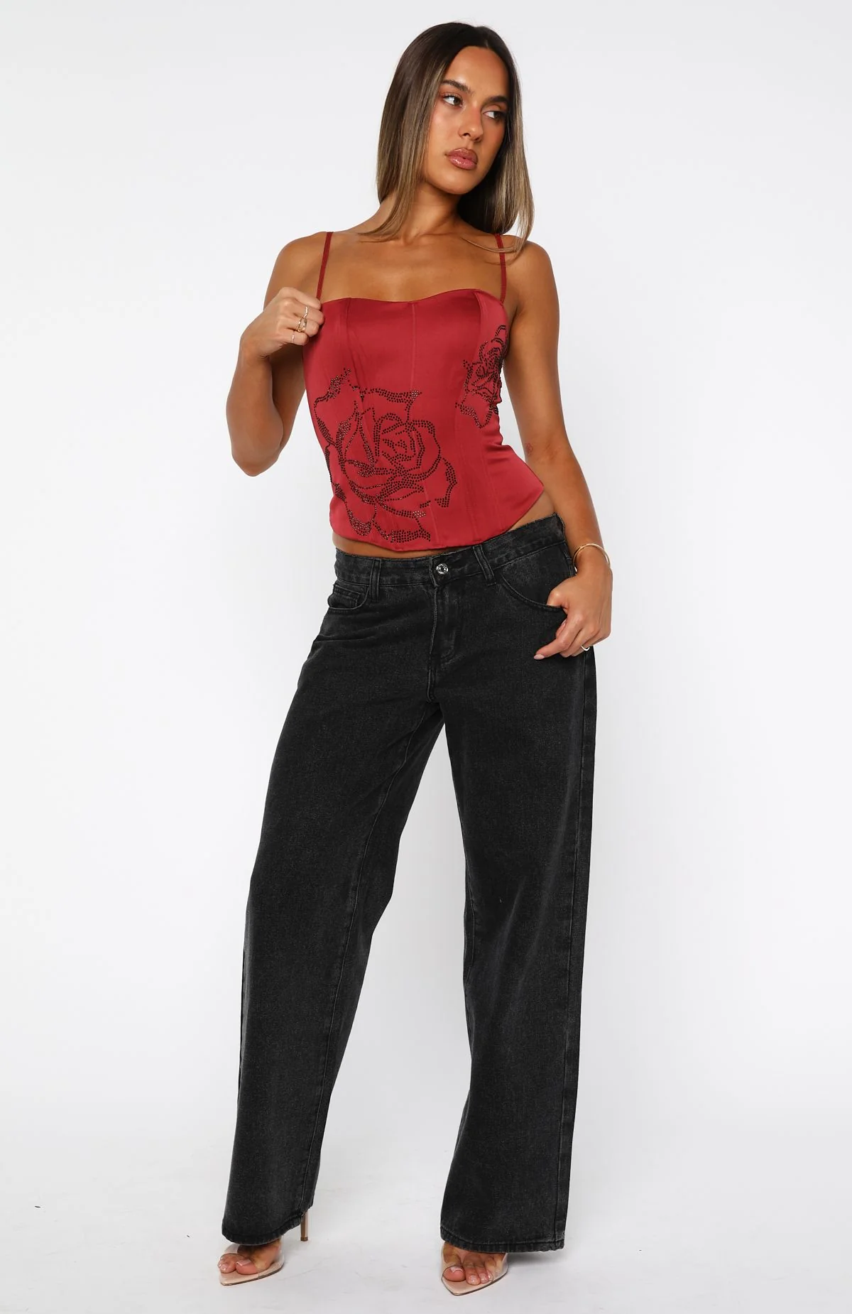 Miss You Always Bustier Ruby Red