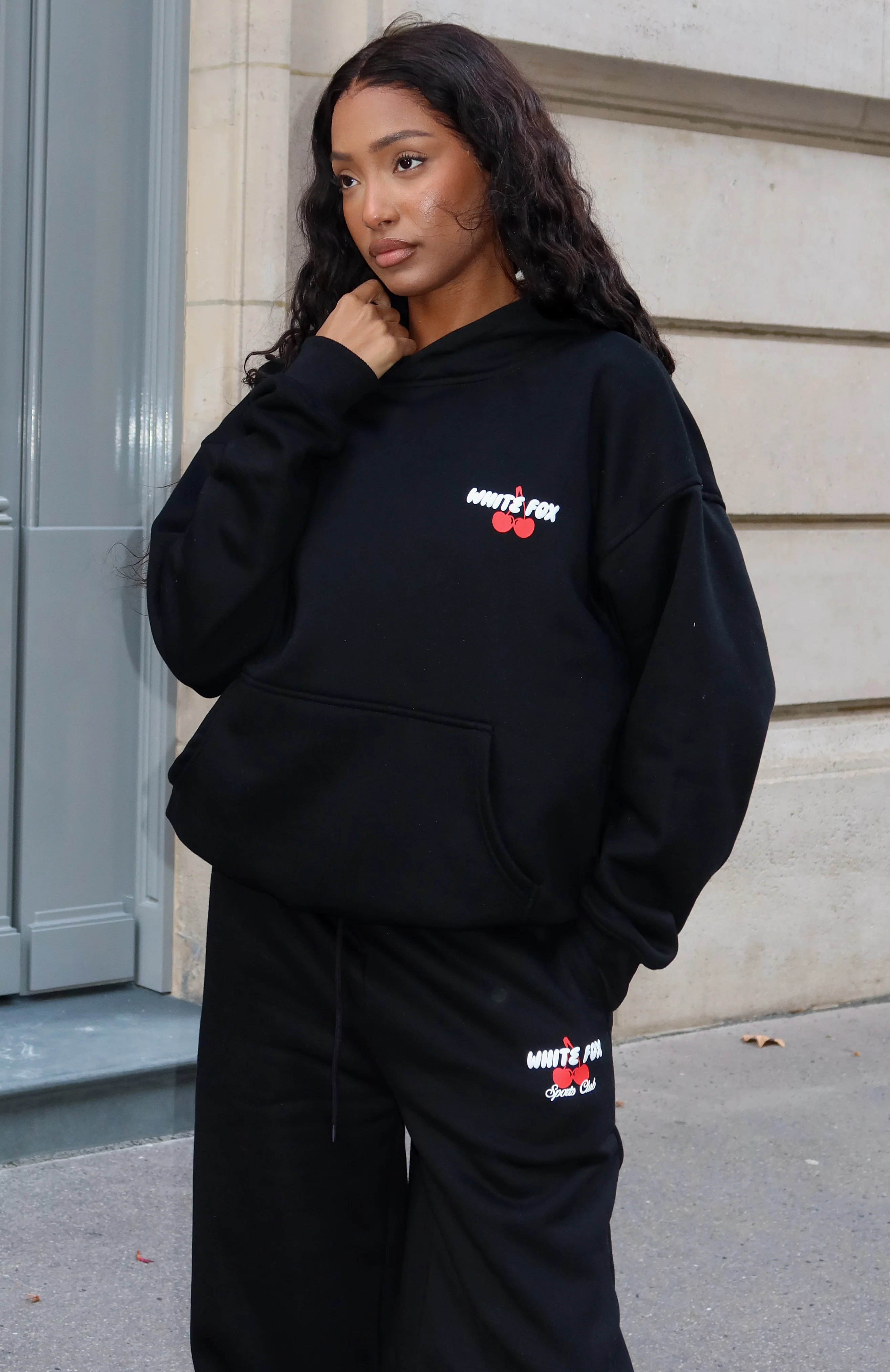 Club 14 Cassie Boxy Hoodie Black