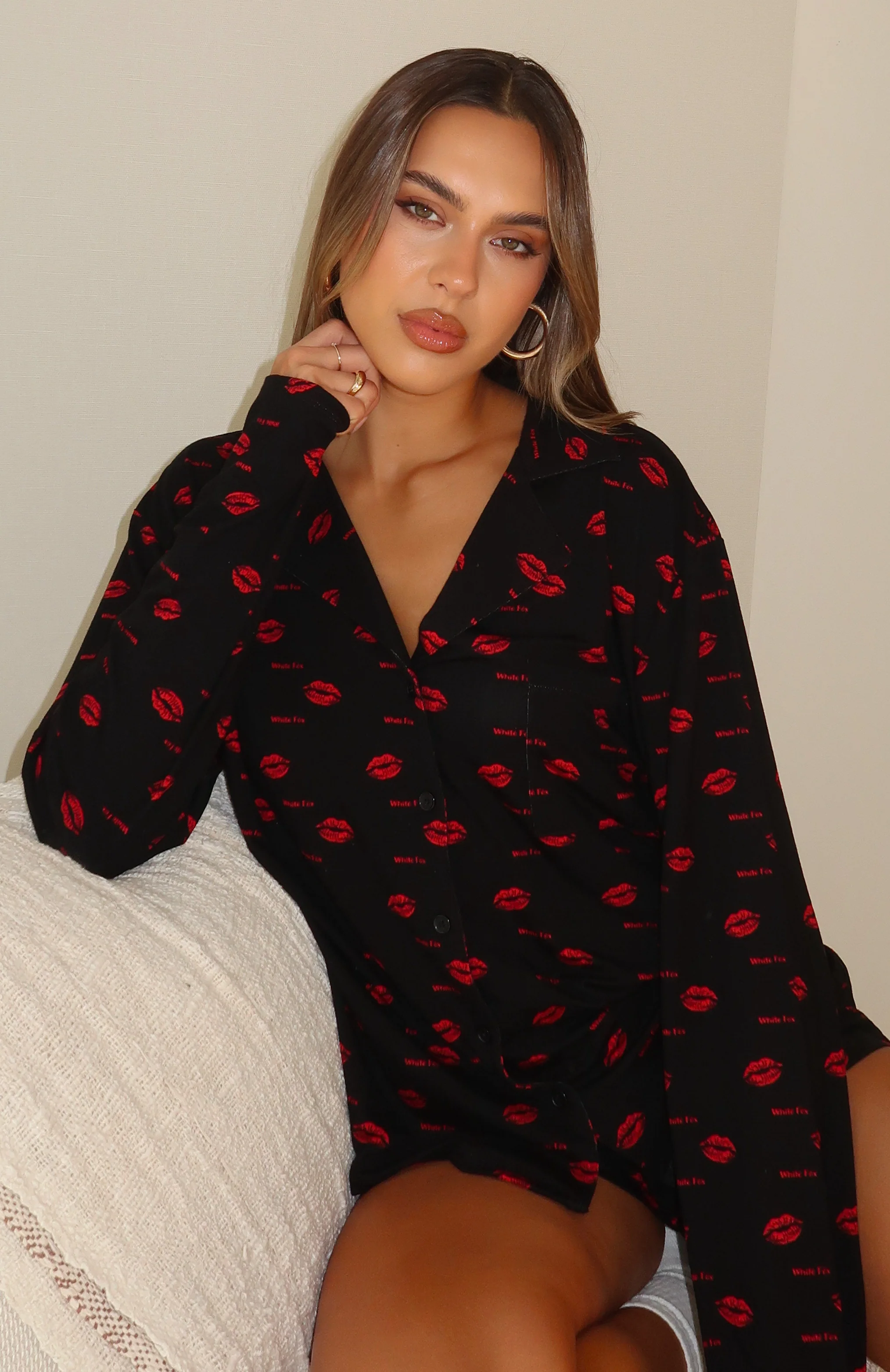 Dreamscape Long Sleeve Pyjama Set Cherry Kisses