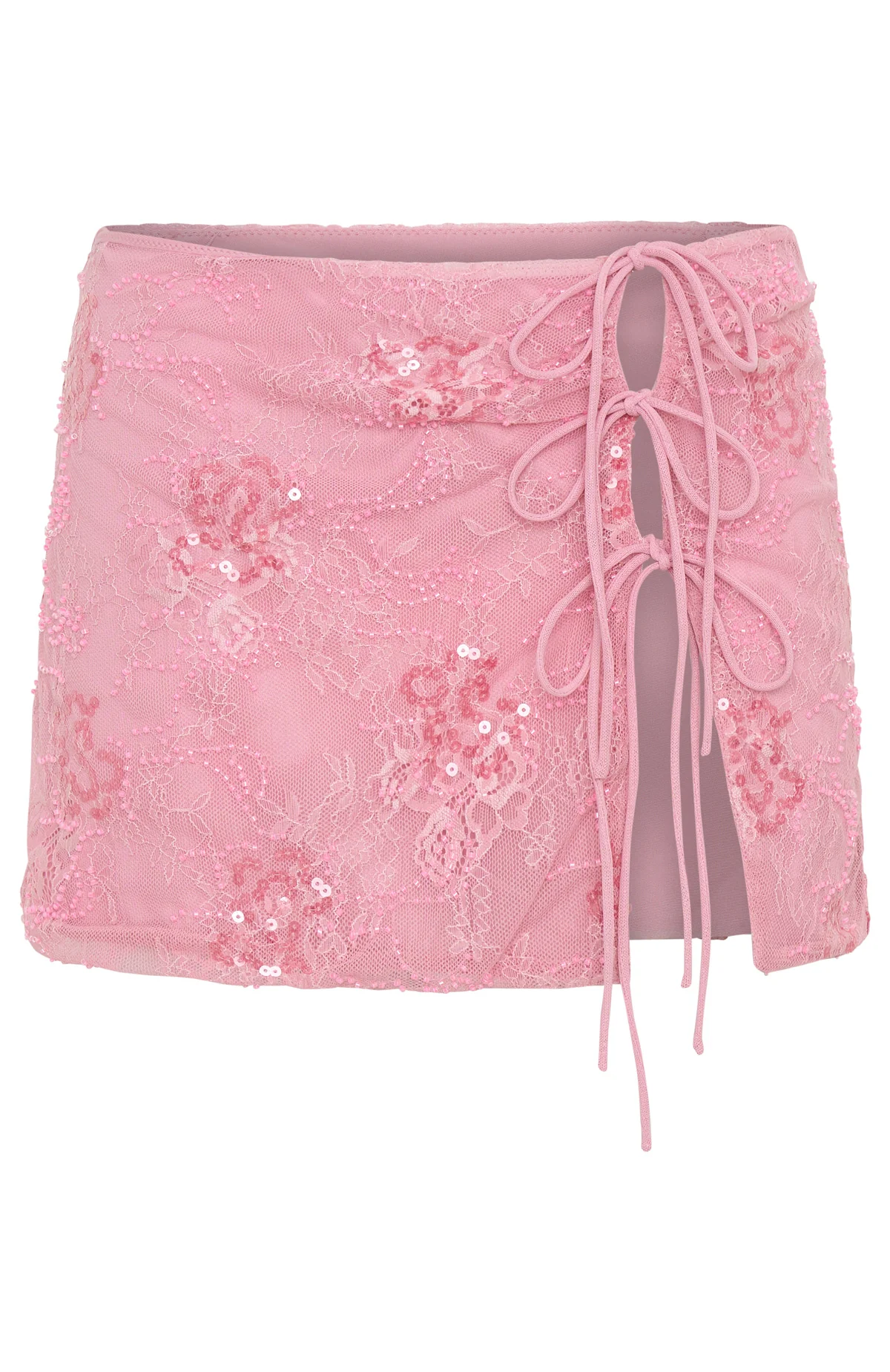 Goddess You Sequin Mini Skirt Pink