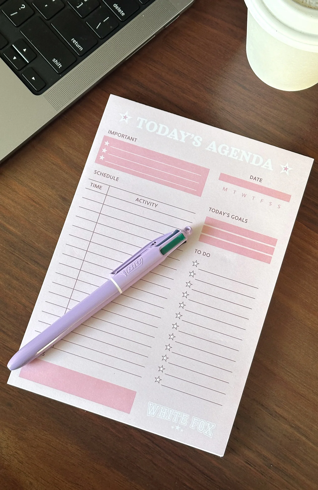 On The Dotted Line A5 Daily Planner Pink