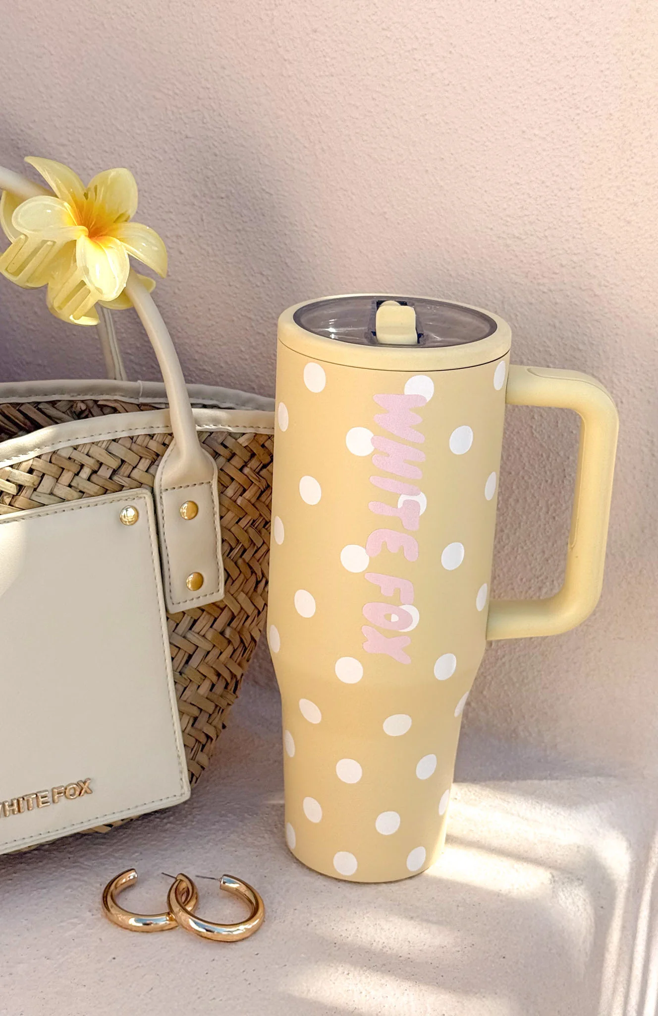 Colson Drink Bottle 1.2 Litre Lemon Polka Dot