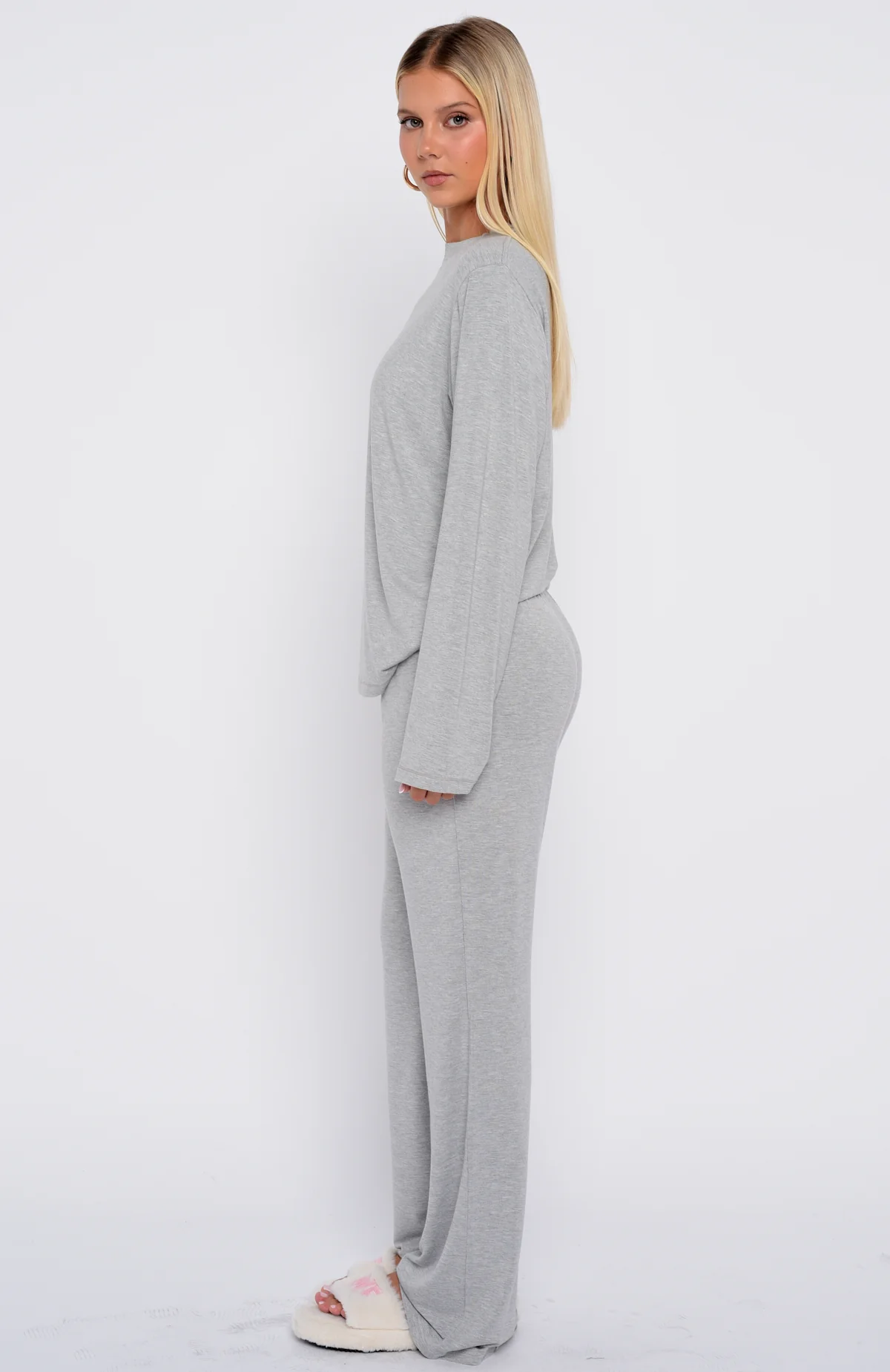 Slow Life Pyjama Pants Grey Marle