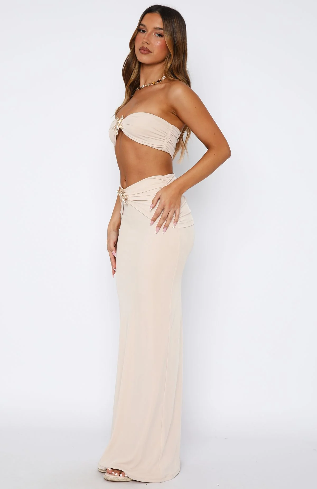 Lil Mermaid Maxi Skirt Latte