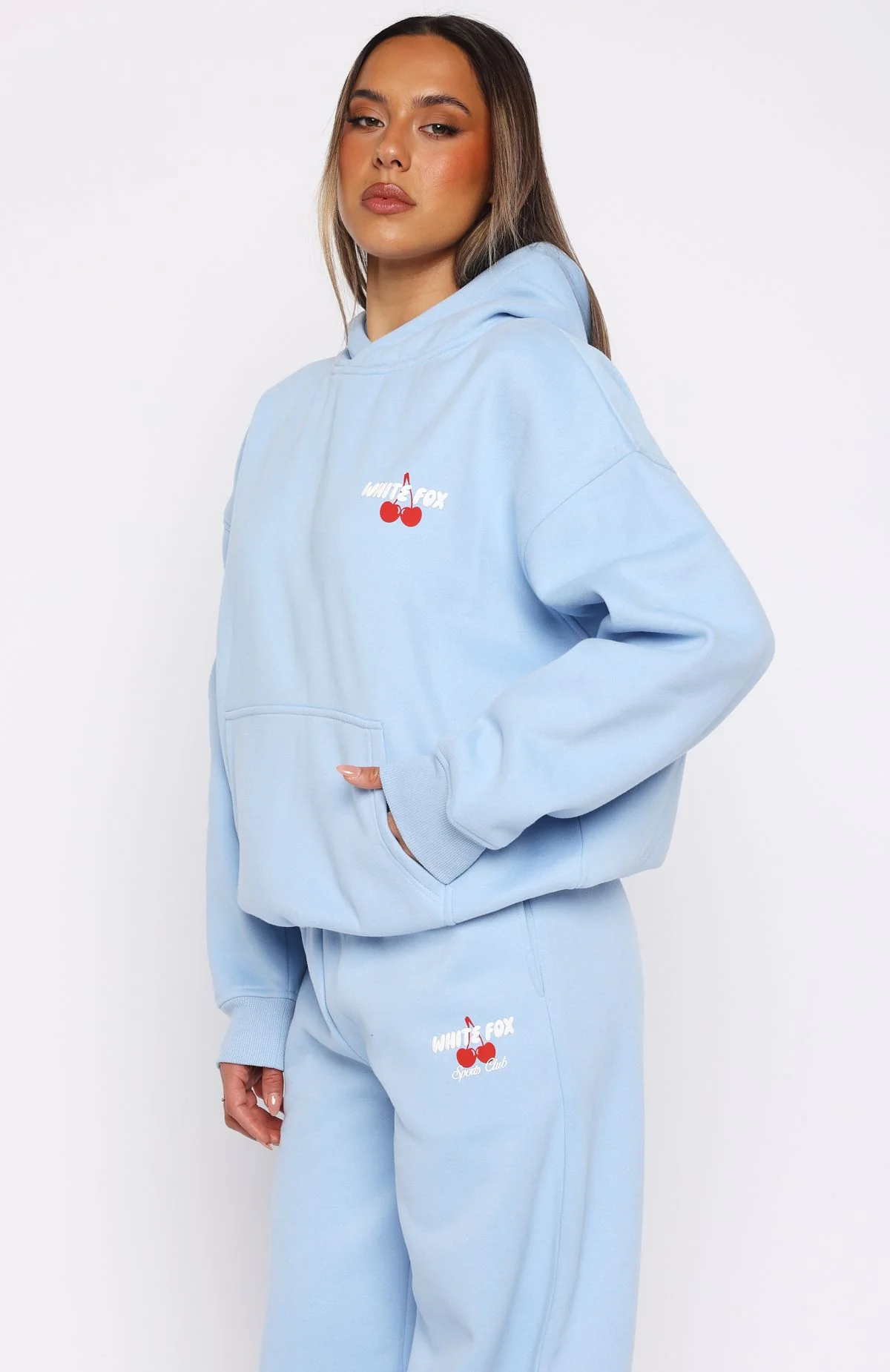 Club 14 Cassie Boxy Hoodie Blue