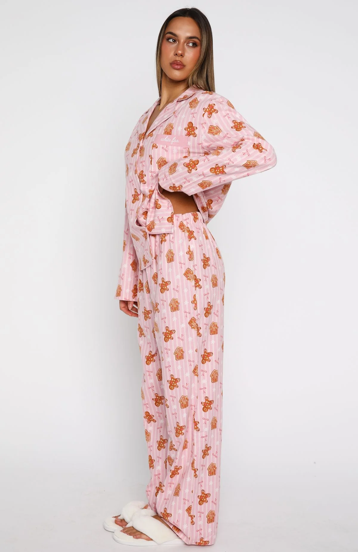 Dreamland Long Sleeve Pyjama Set Gingerbread Twist