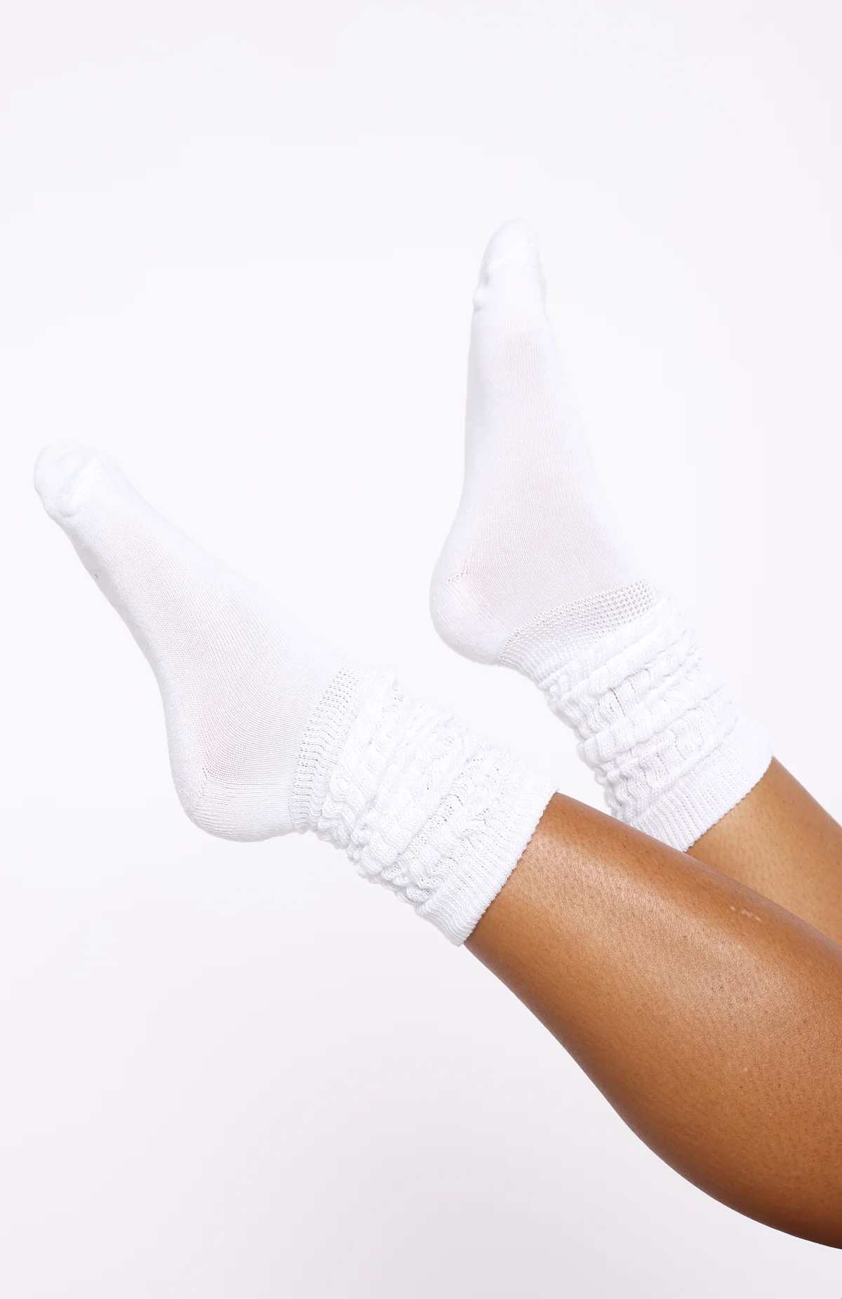 Vanita Scrunch Socks White