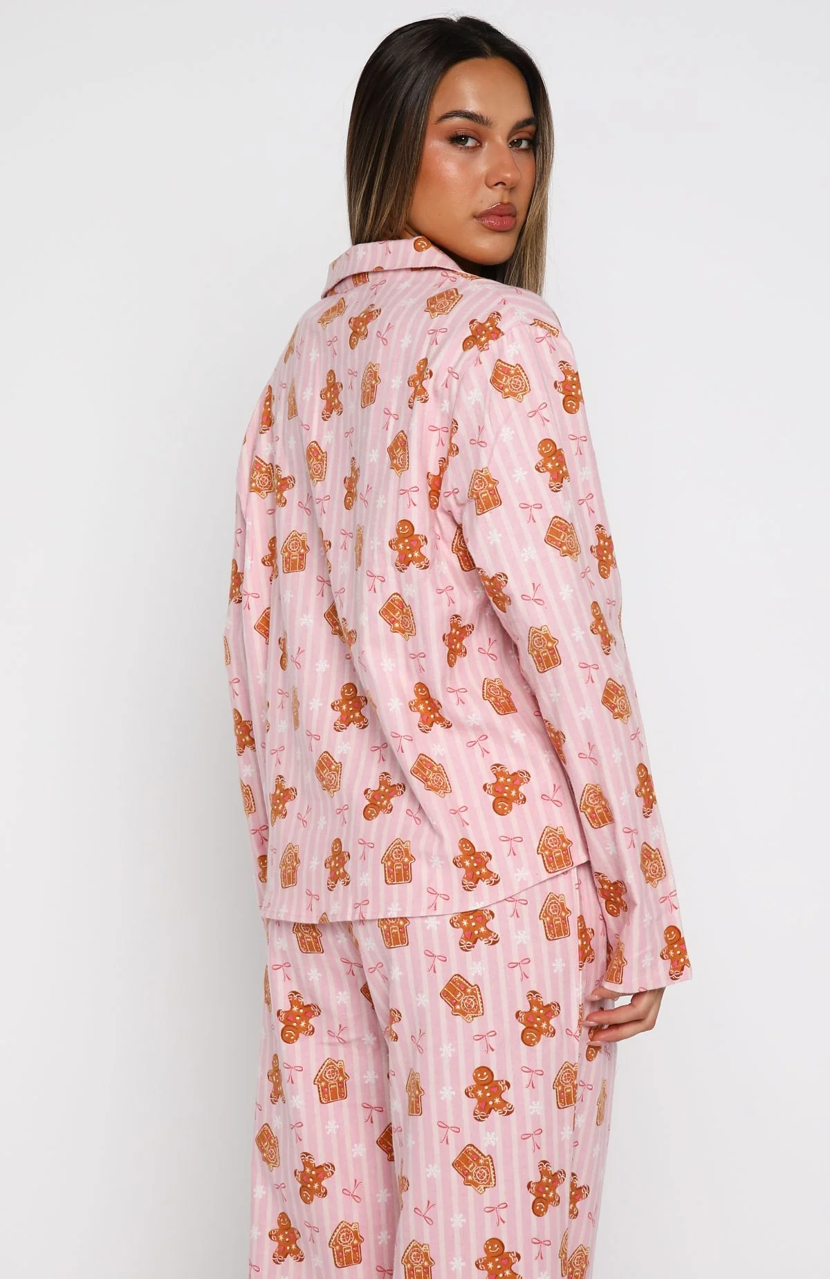 Dreamland Long Sleeve Pyjama Set Gingerbread Twist