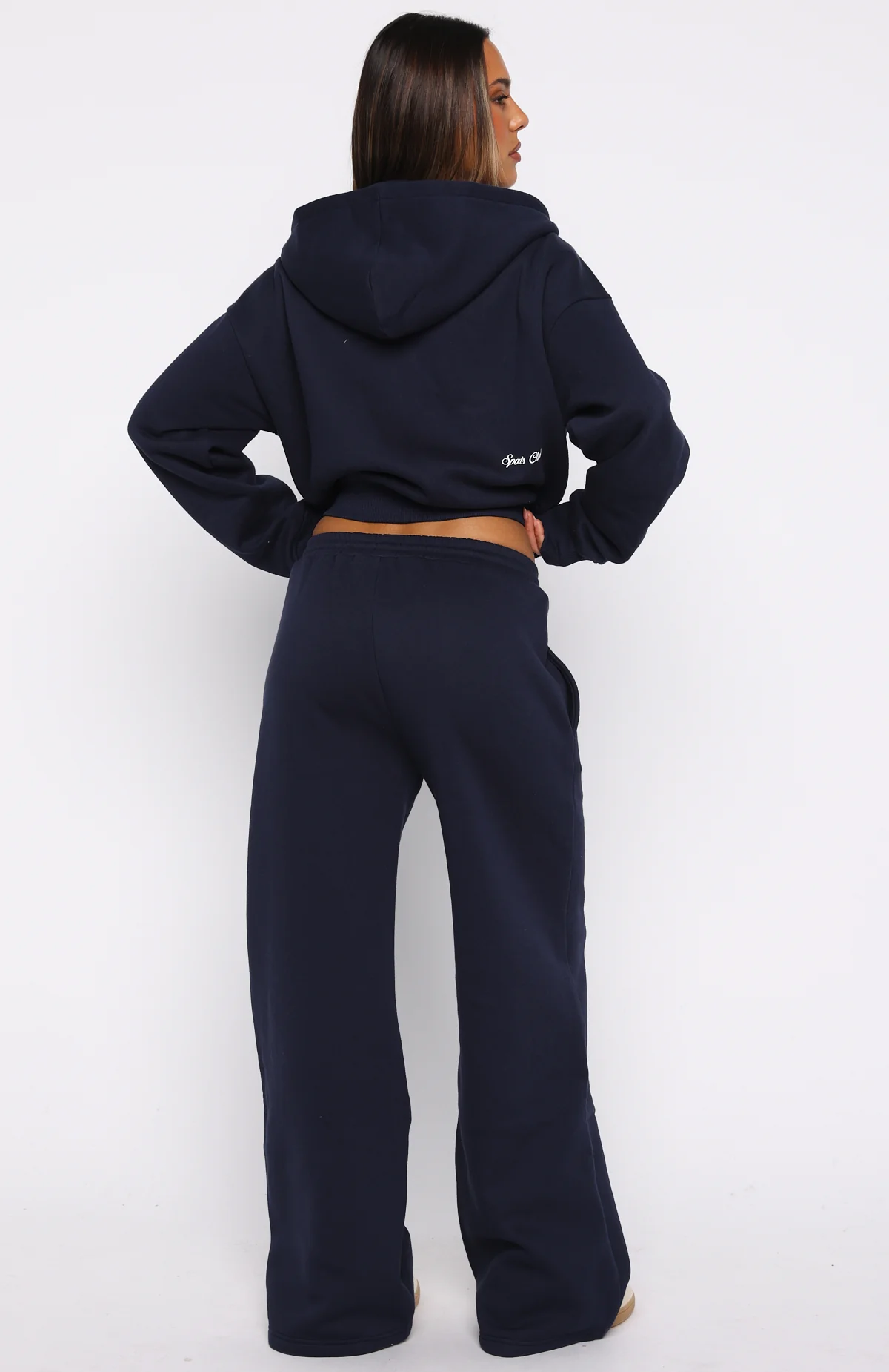 Club 14 Allie Wide Leg Sweatpants Navy