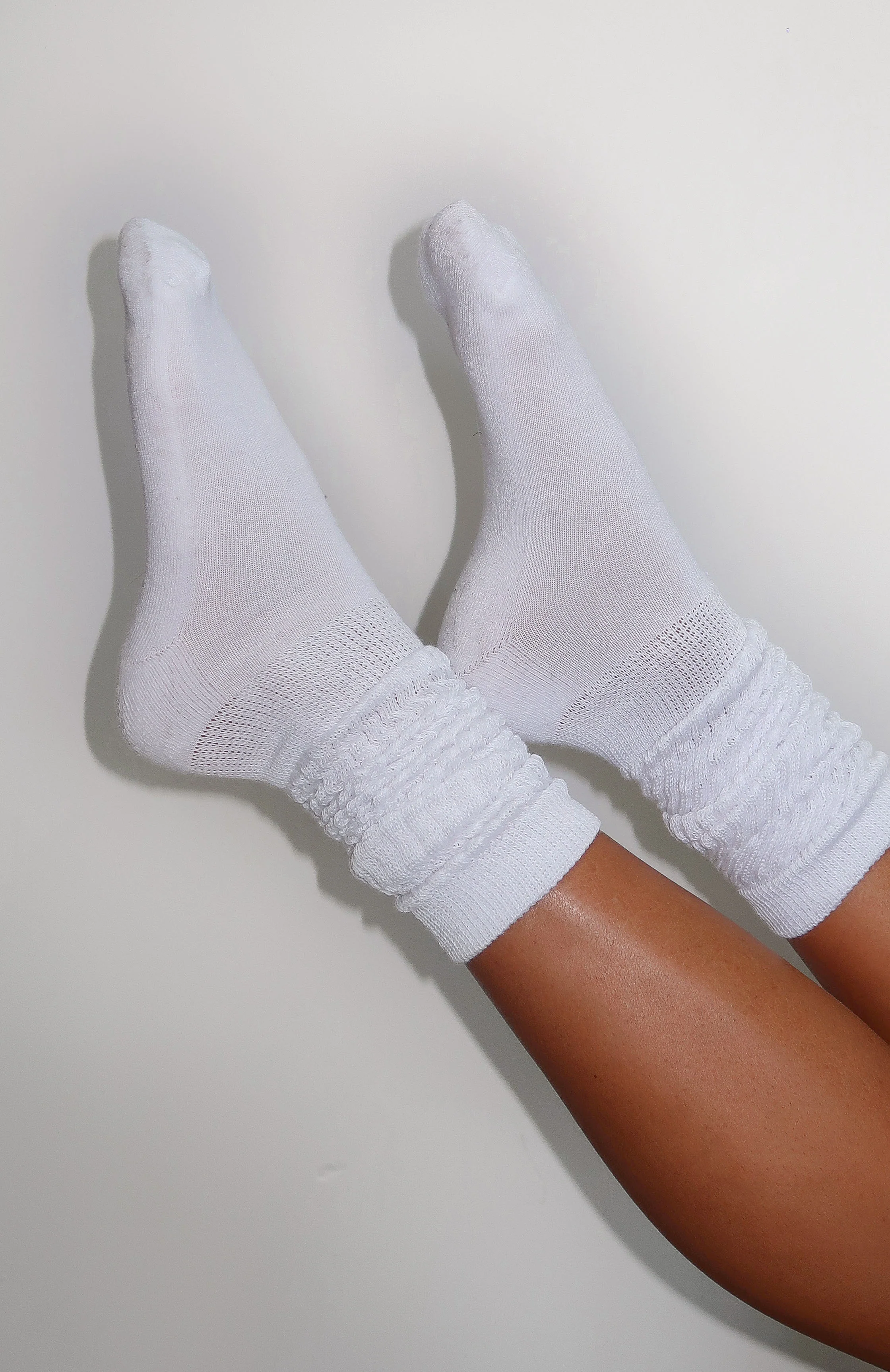 Vanita Scrunch Socks White