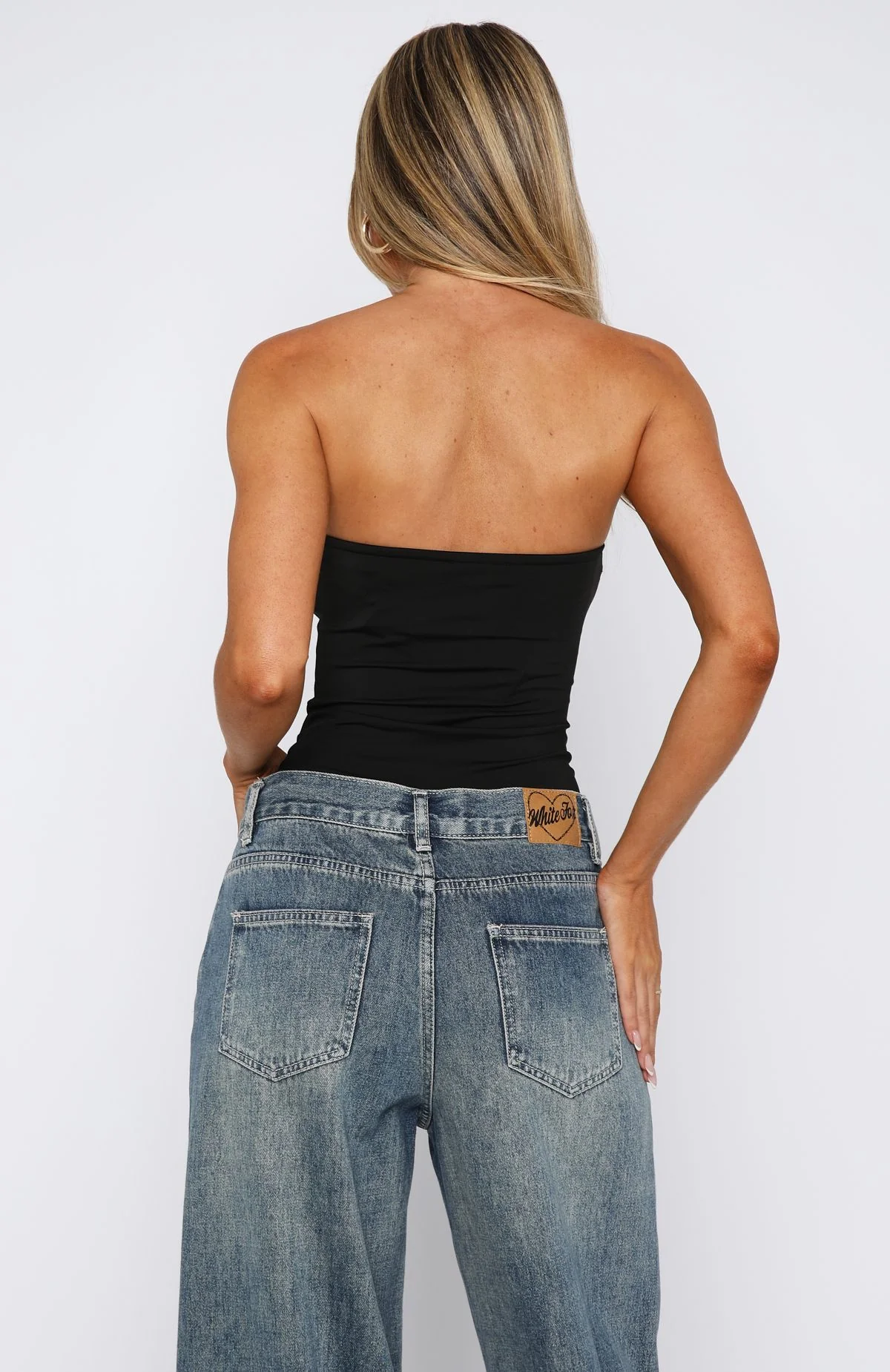 Top Of The Game Strapless Bodysuit Black