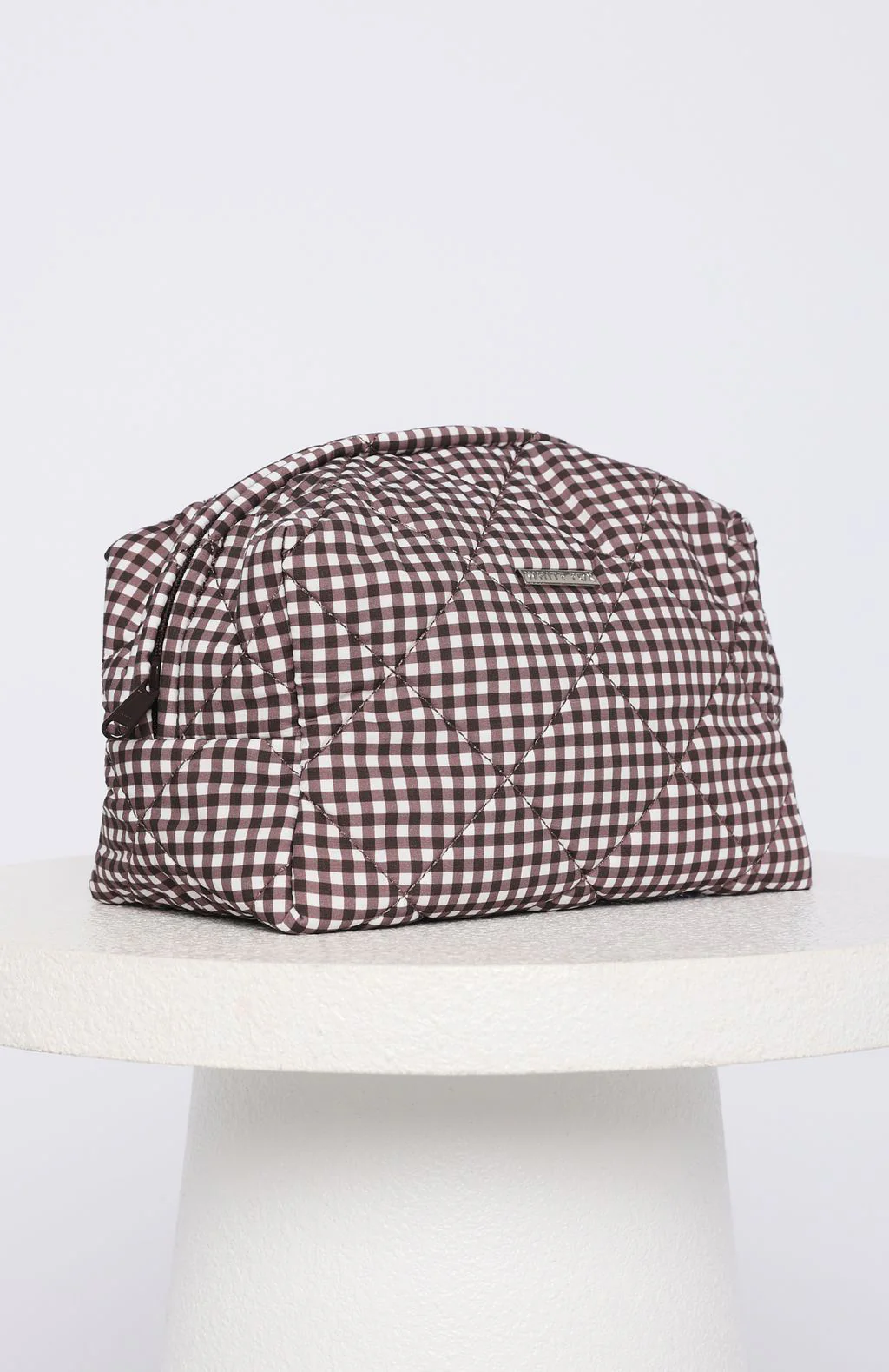 Getting Ready Cosmetic Bag Choc Gingham