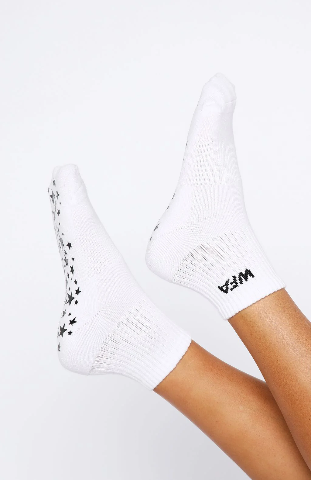 No Slowing Down Grip Socks White/Black