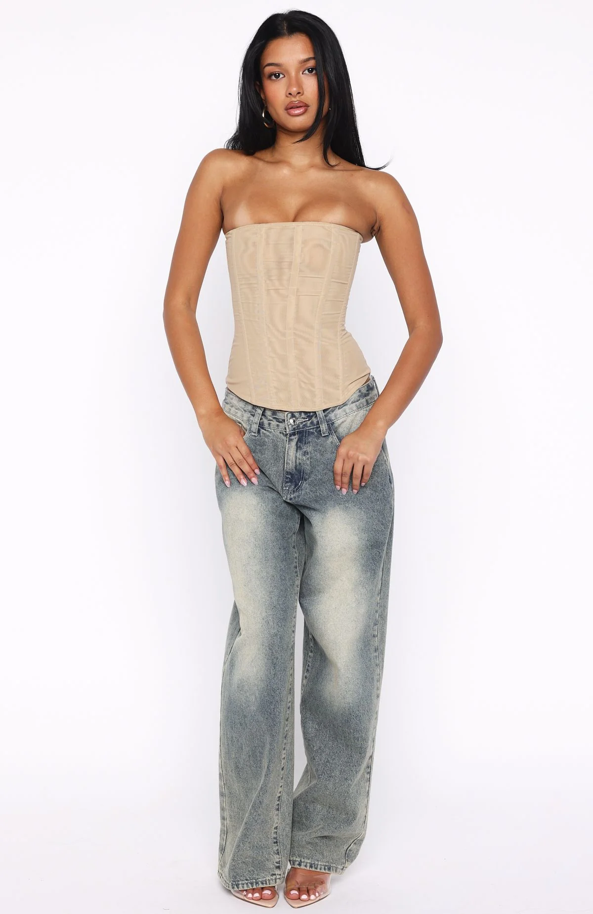 Tell Me A Secret Strapless Bustier Nude