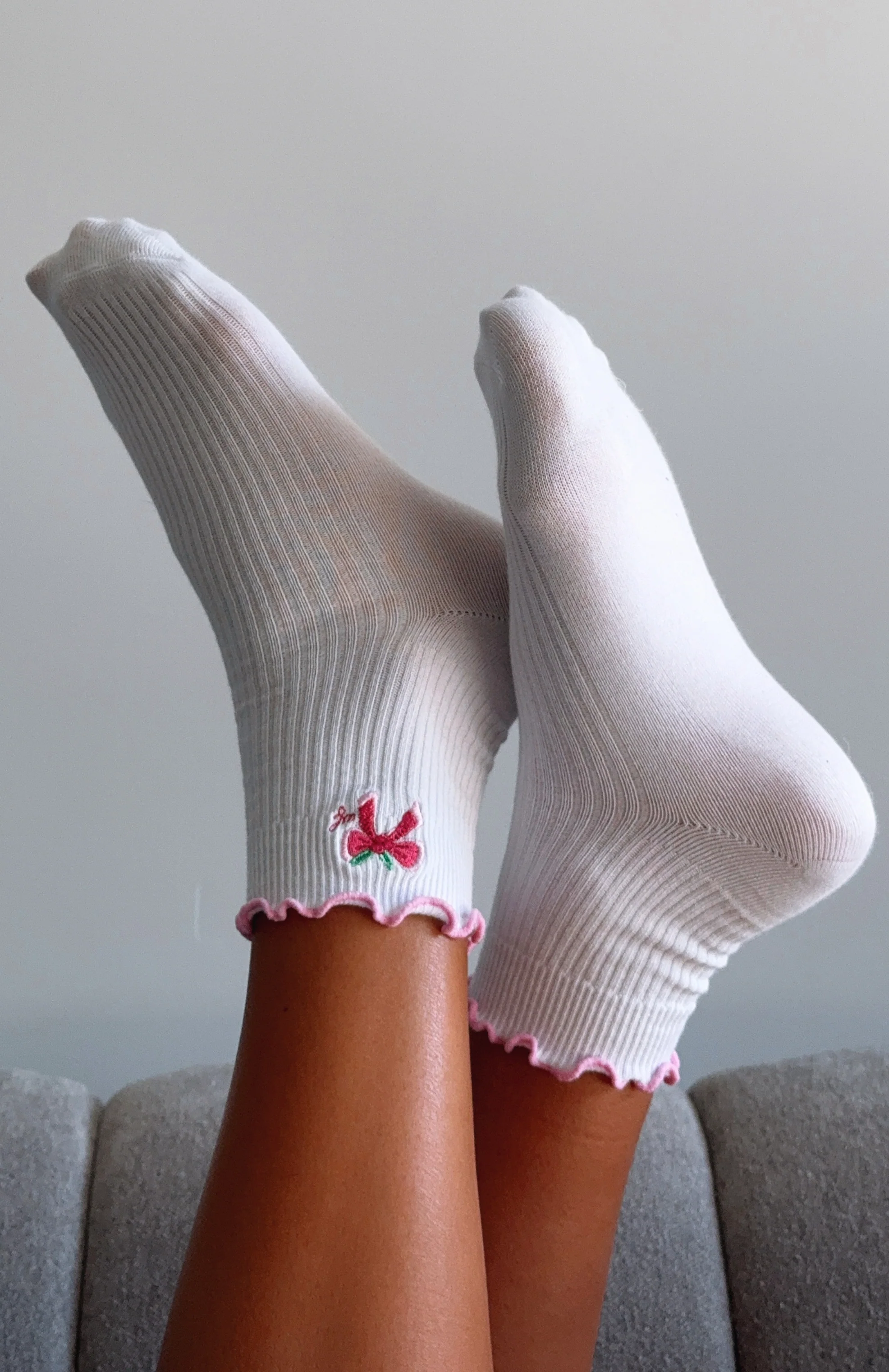 Festive Socks 2 Pack White