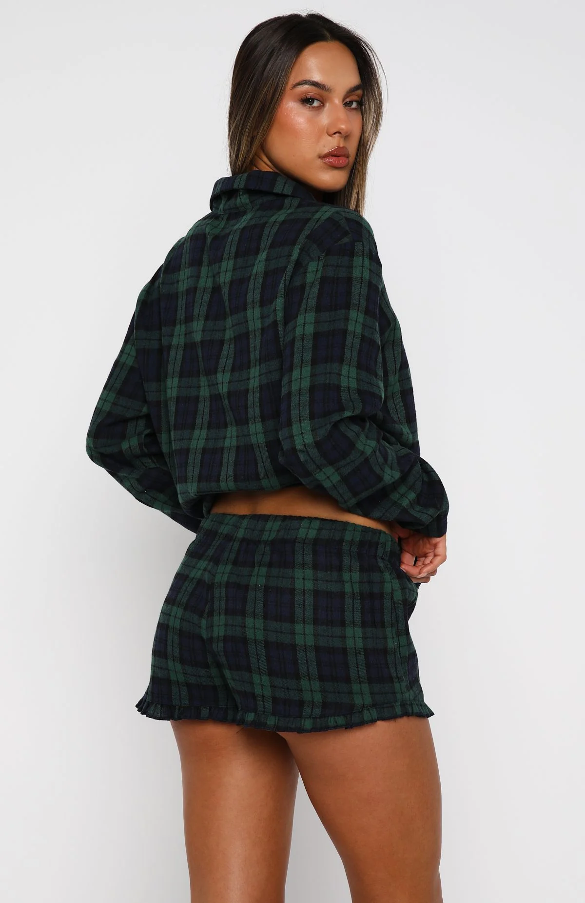 That Time Of Year Pyjama Shorts Green/Navy