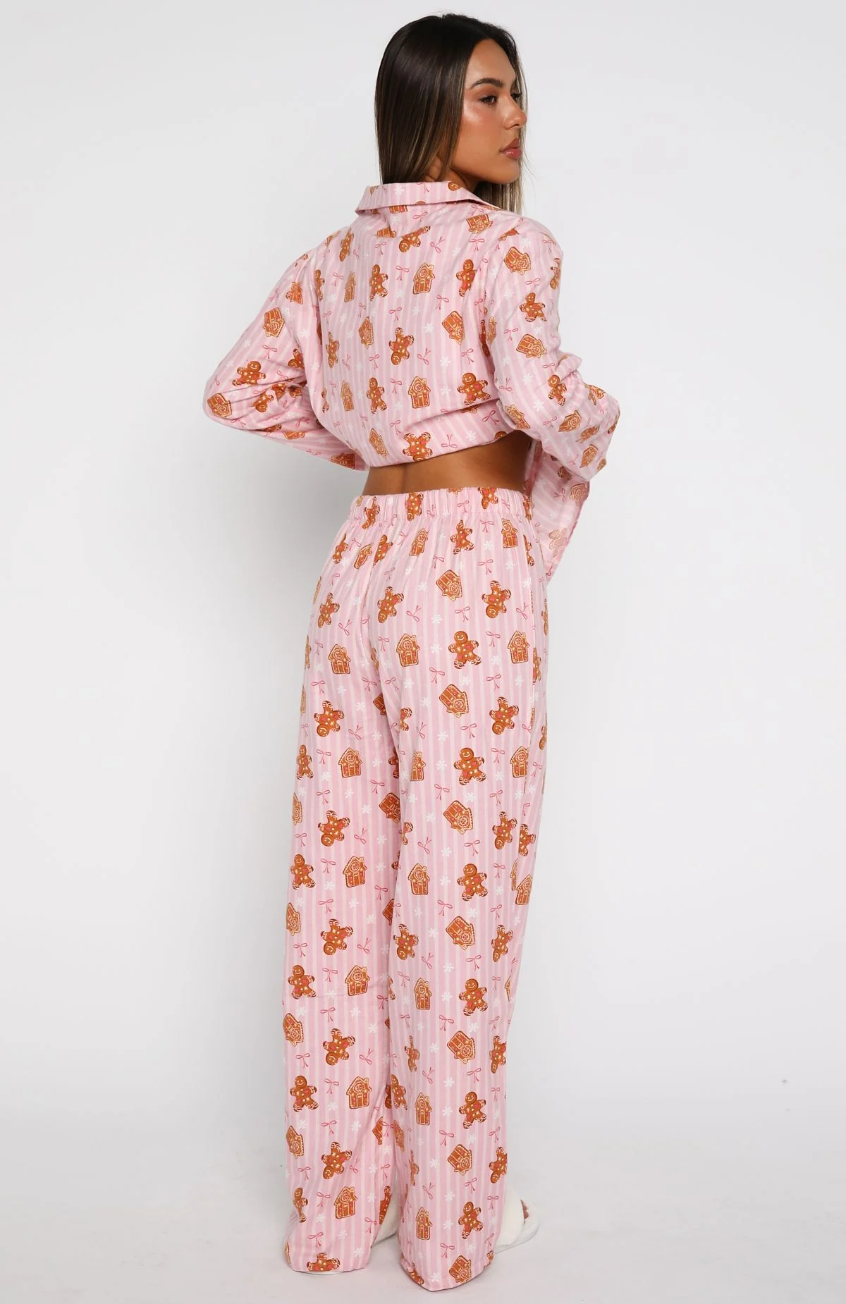 Dreamland Long Sleeve Pyjama Set Gingerbread Twist