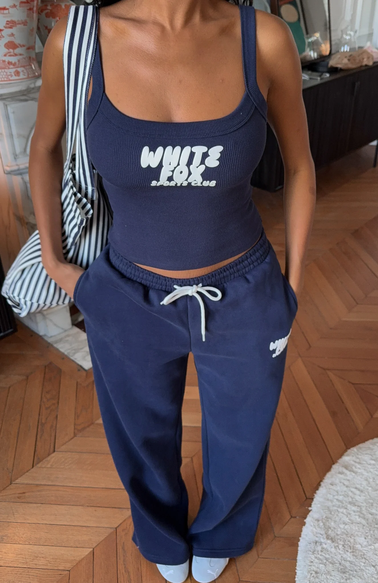 Club 14 Allie Singlet Top Navy