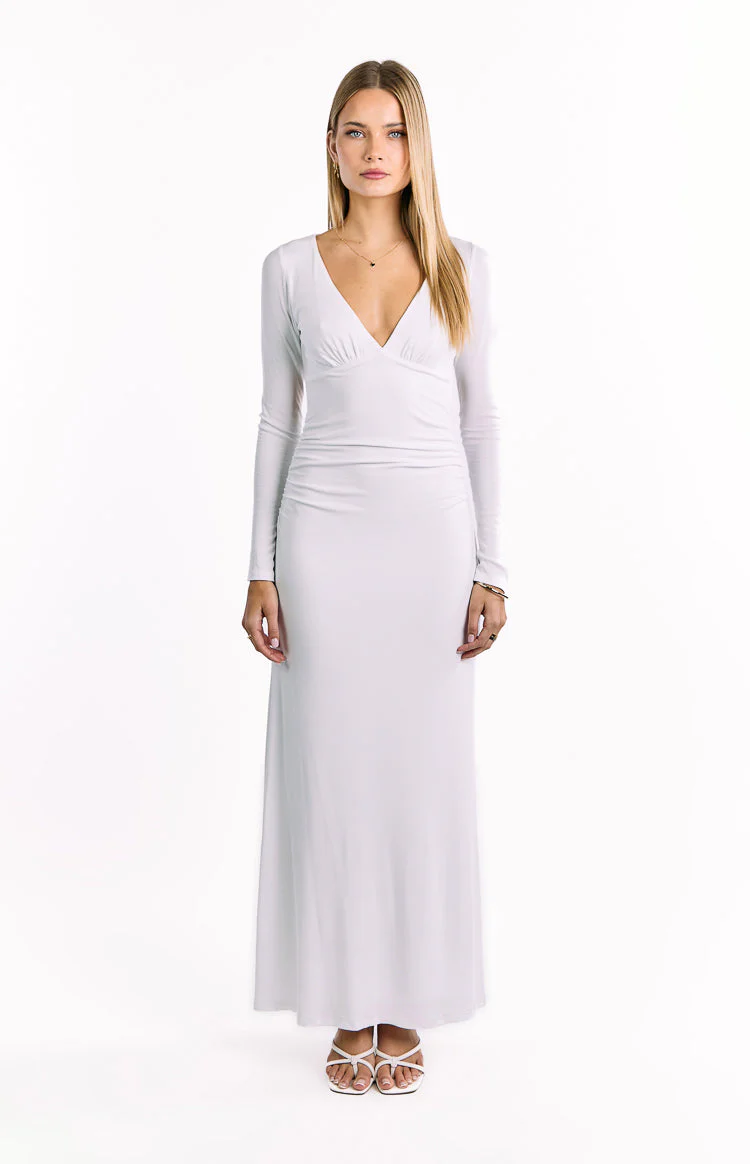 Grayson White Long Sleeve Maxi Dress