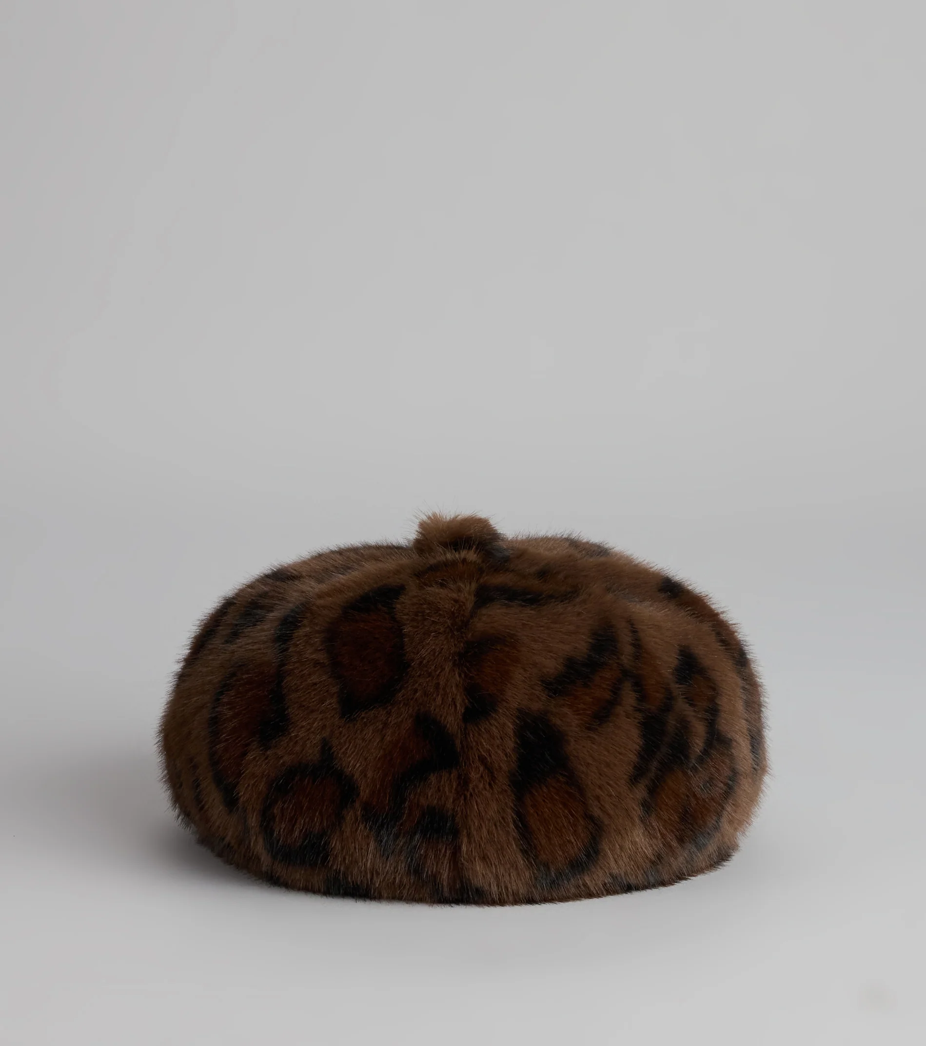 Leopard Luxe Faux Fur Beret