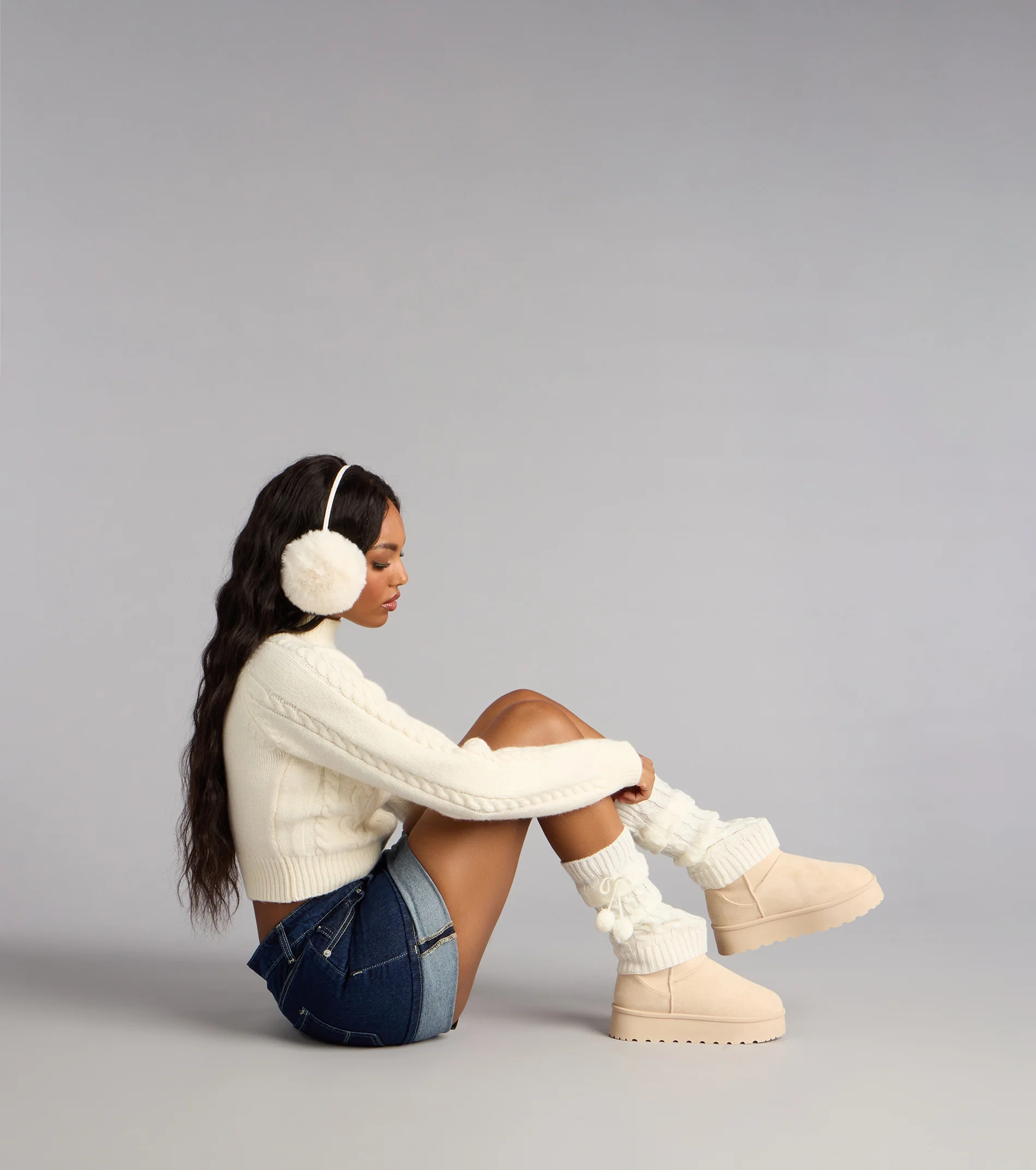 Cute and Cozy Pom Leg Warmers