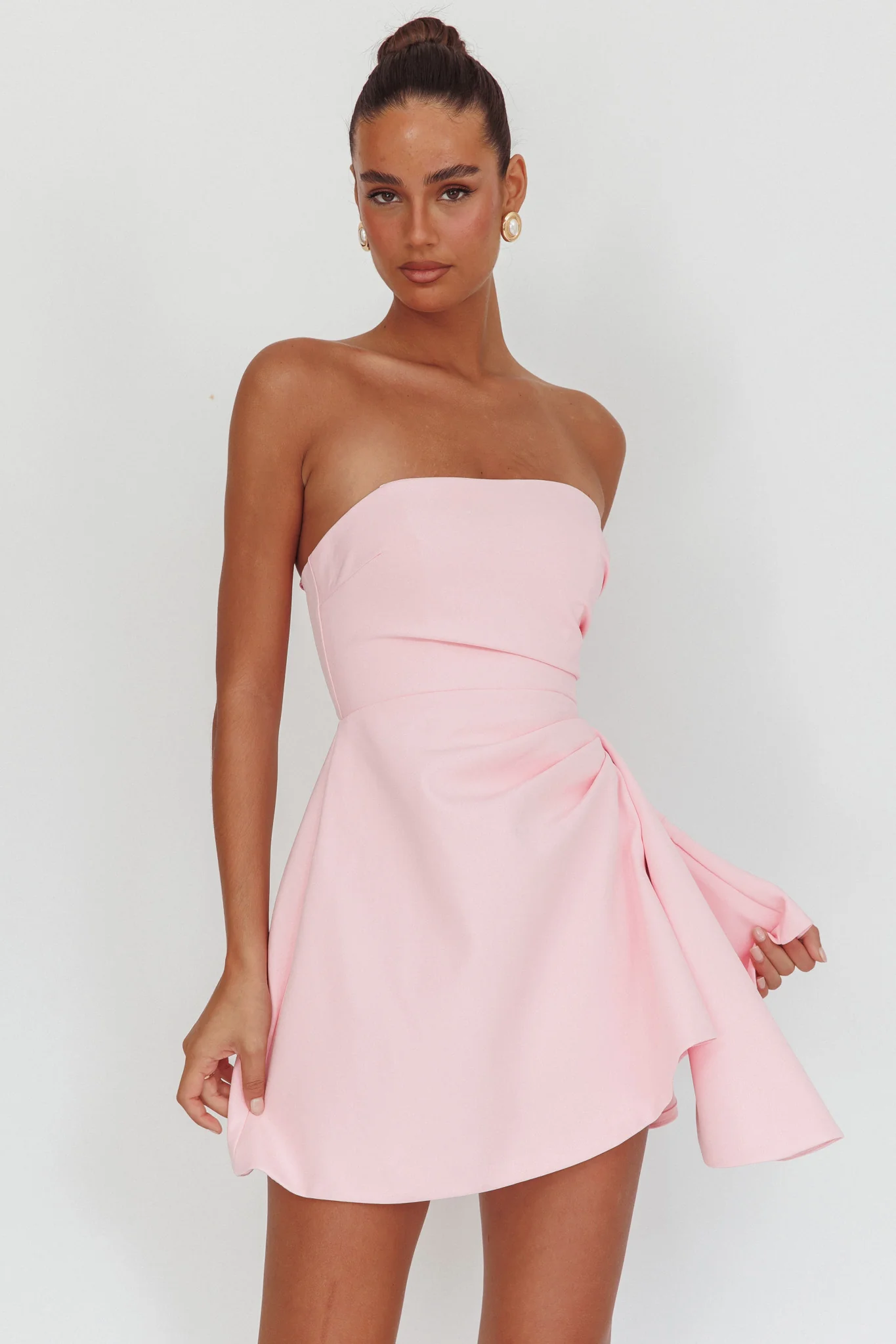 Minnesota Strapless Mini Dress Pink
