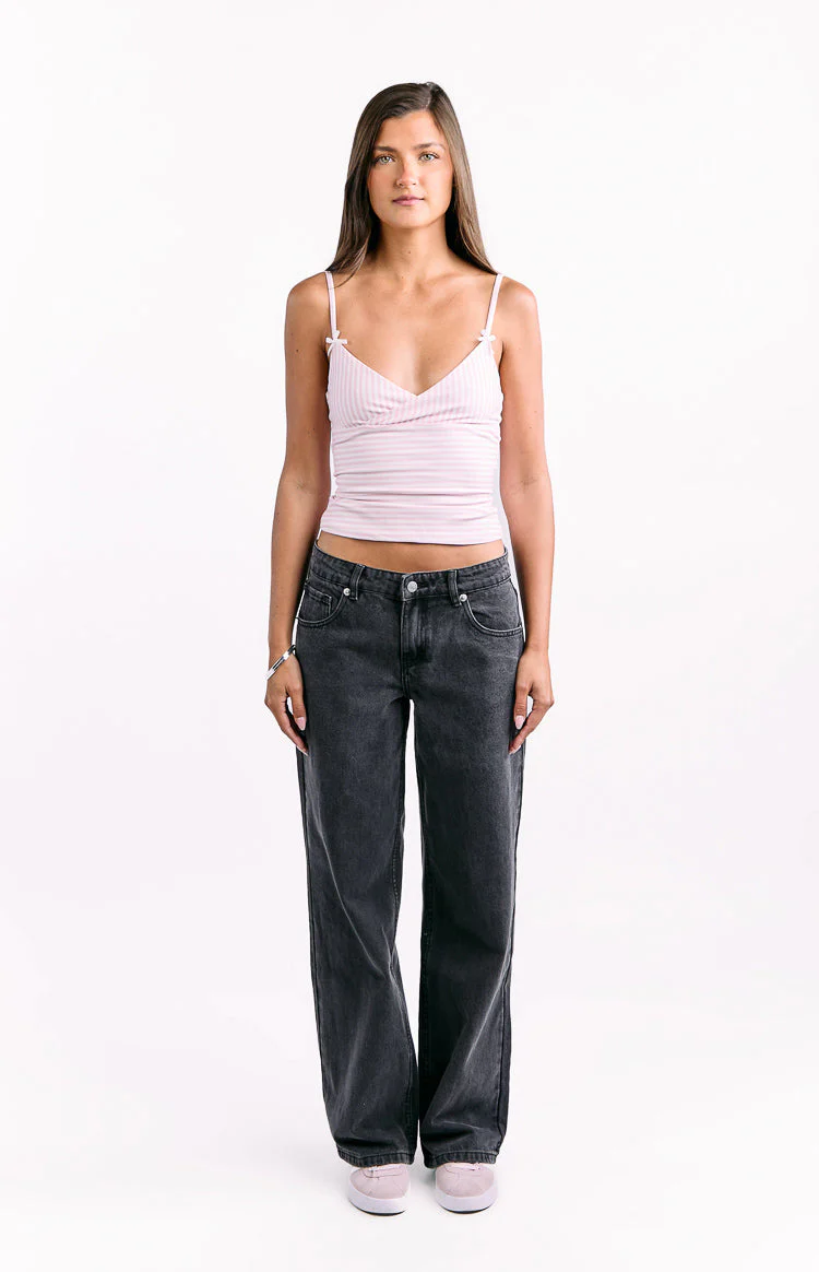 Charli Black Low Waist Baggy Leg Jeans