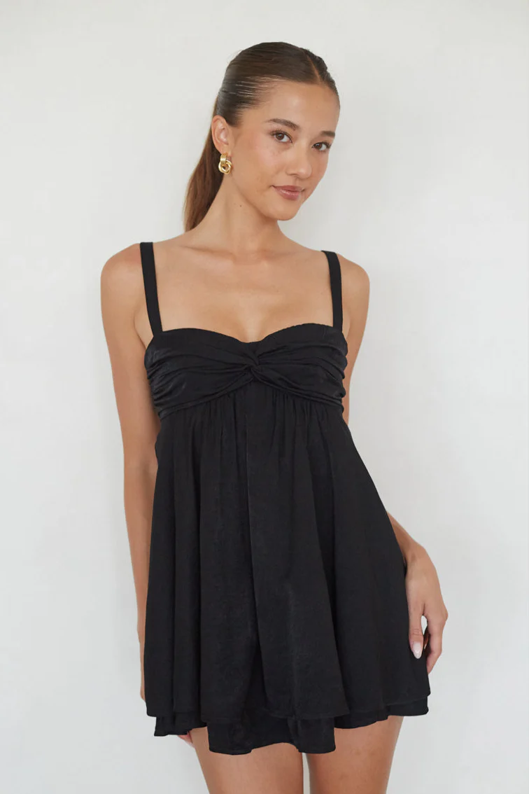 Suki Twist Babydoll Mini Dress
