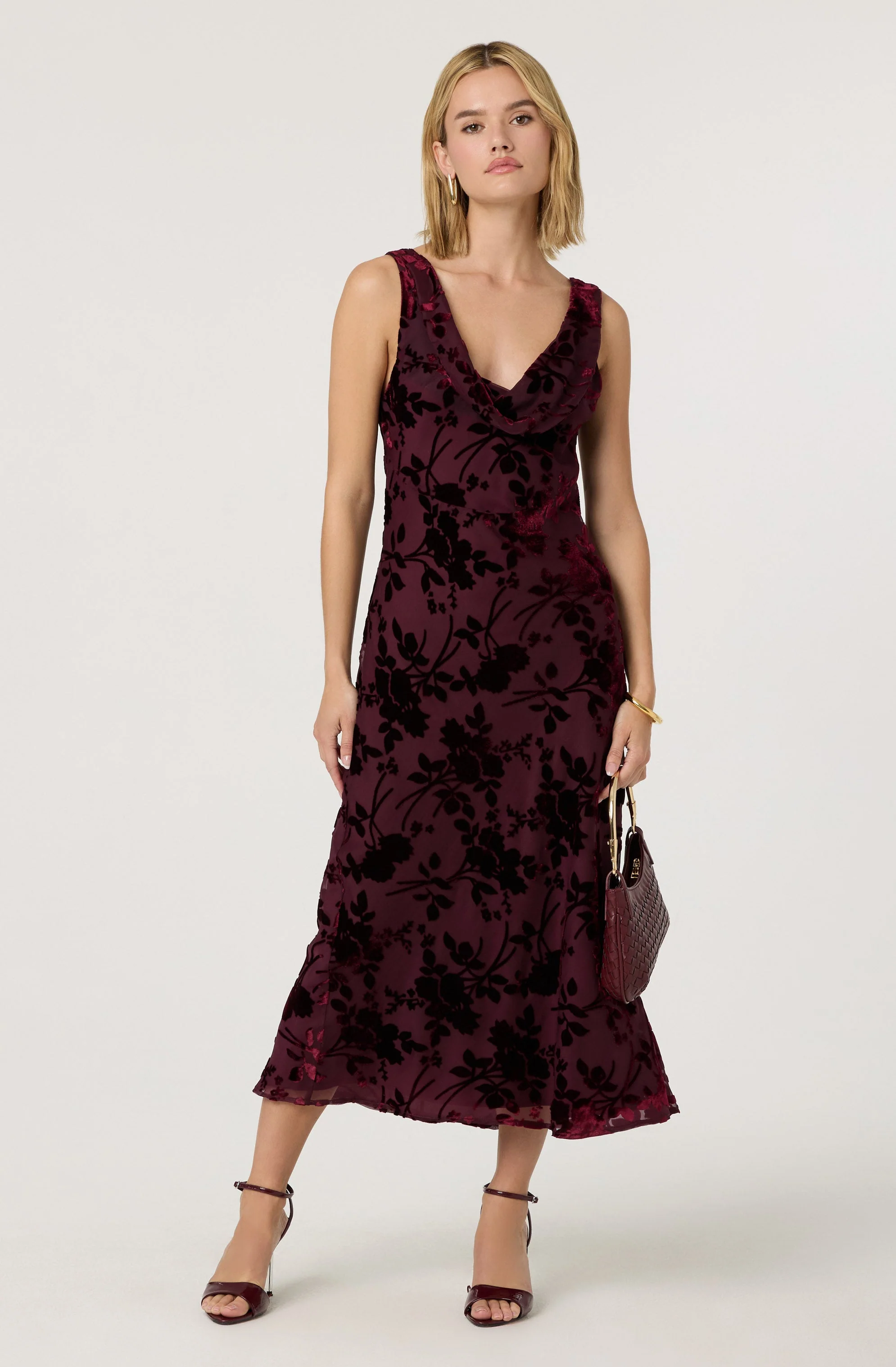 Floris Burnout Floral Maxi Dress