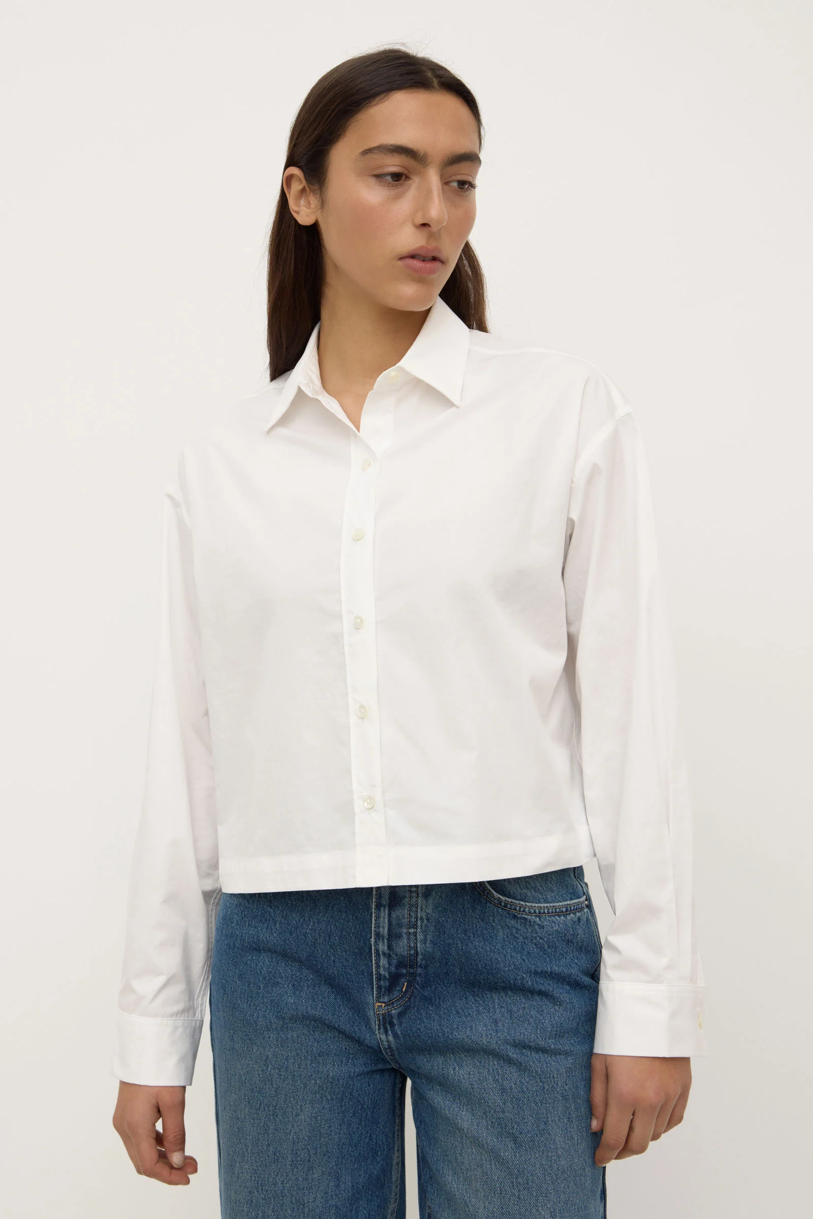 Tessa Poplin Cropped Shirt