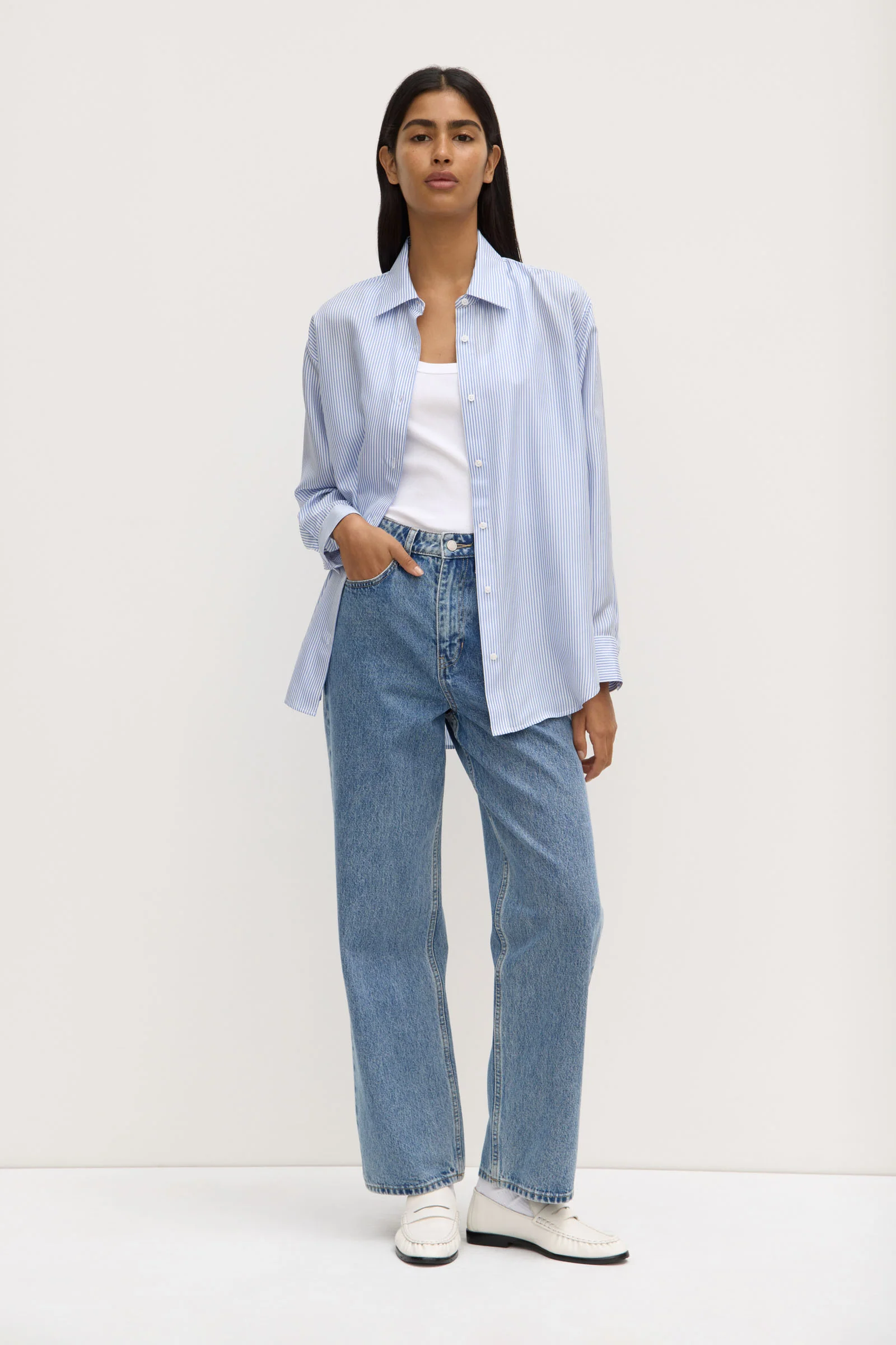 Spencer Stripe Silk Shirt