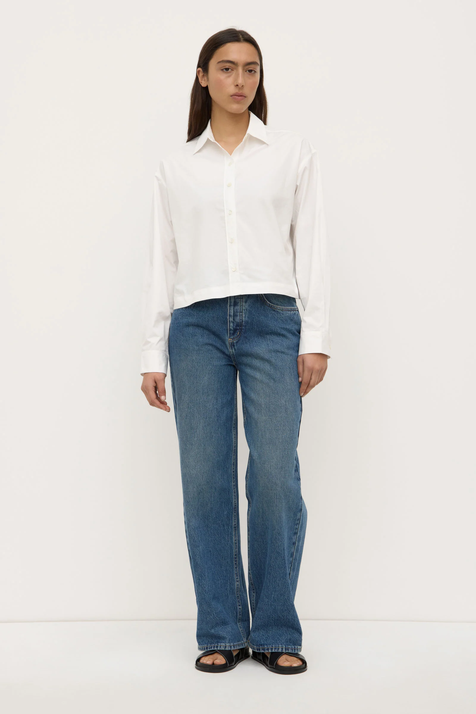 Tessa Poplin Cropped Shirt