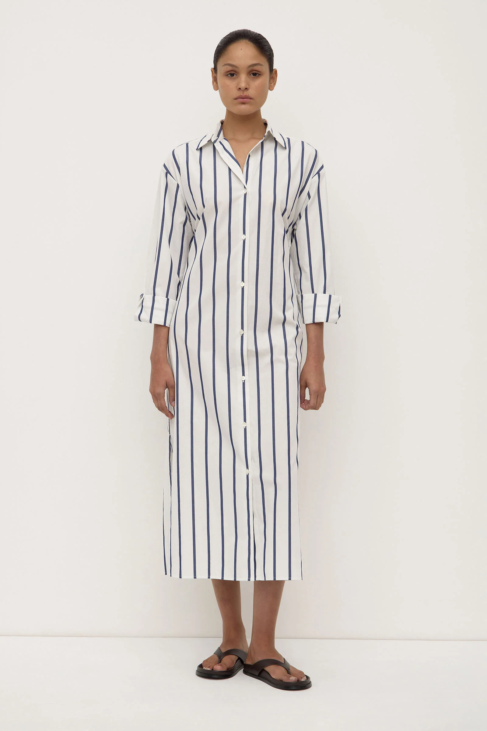 Nara Stripe Shirt Dress