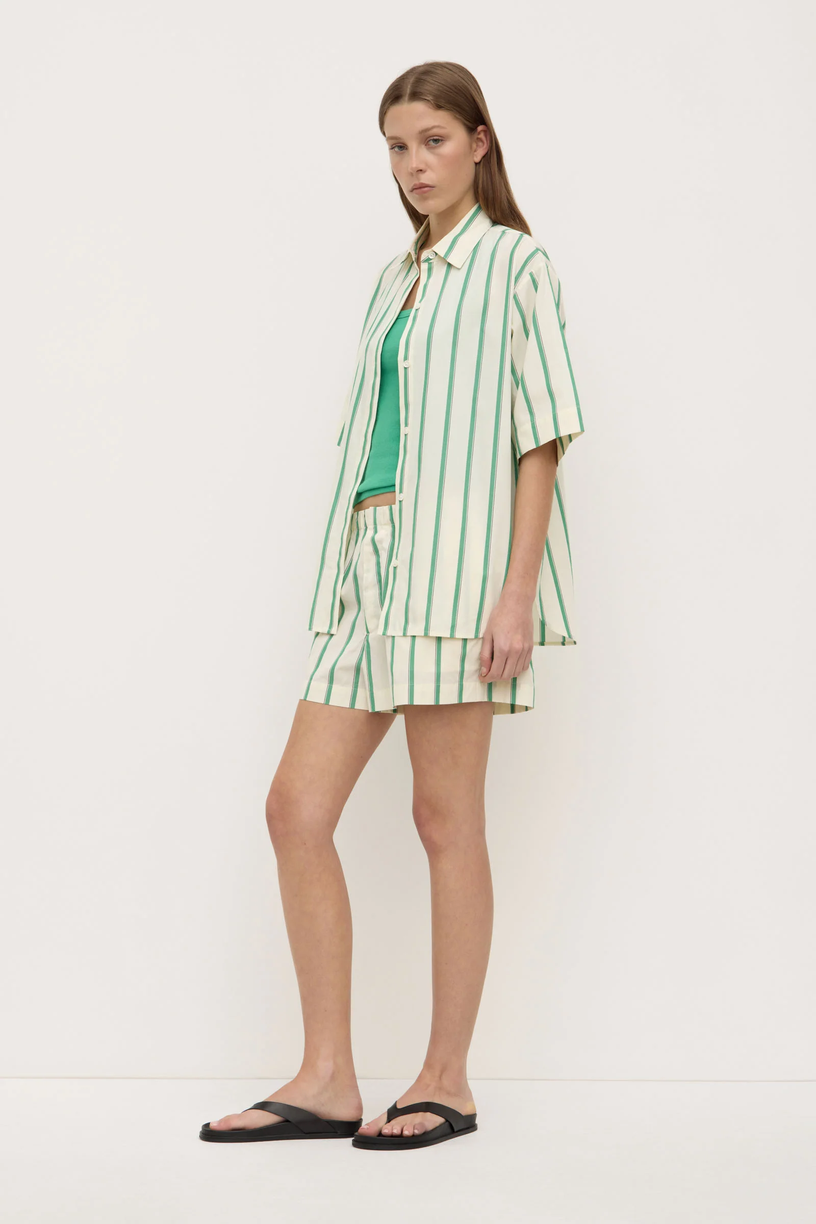 Agnes Stripe Short Sleeve Shirt